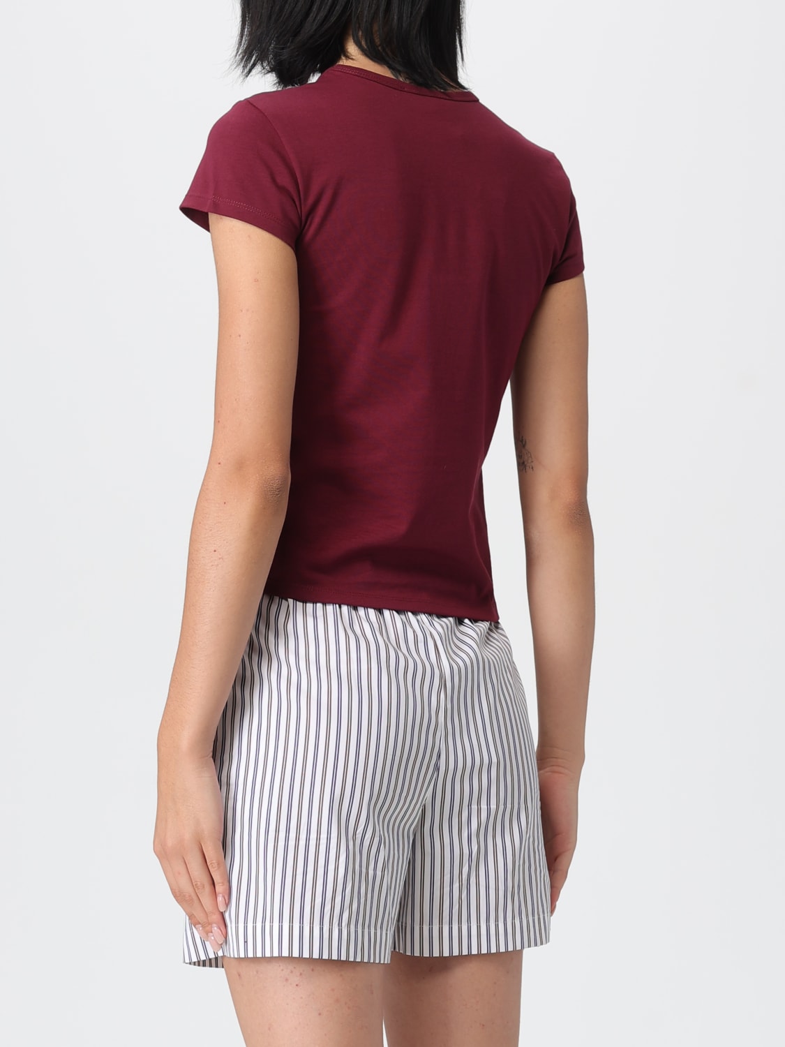 THE ATTICO T-SHIRT: T-shirt woman The Attico, Burgundy - Img 3