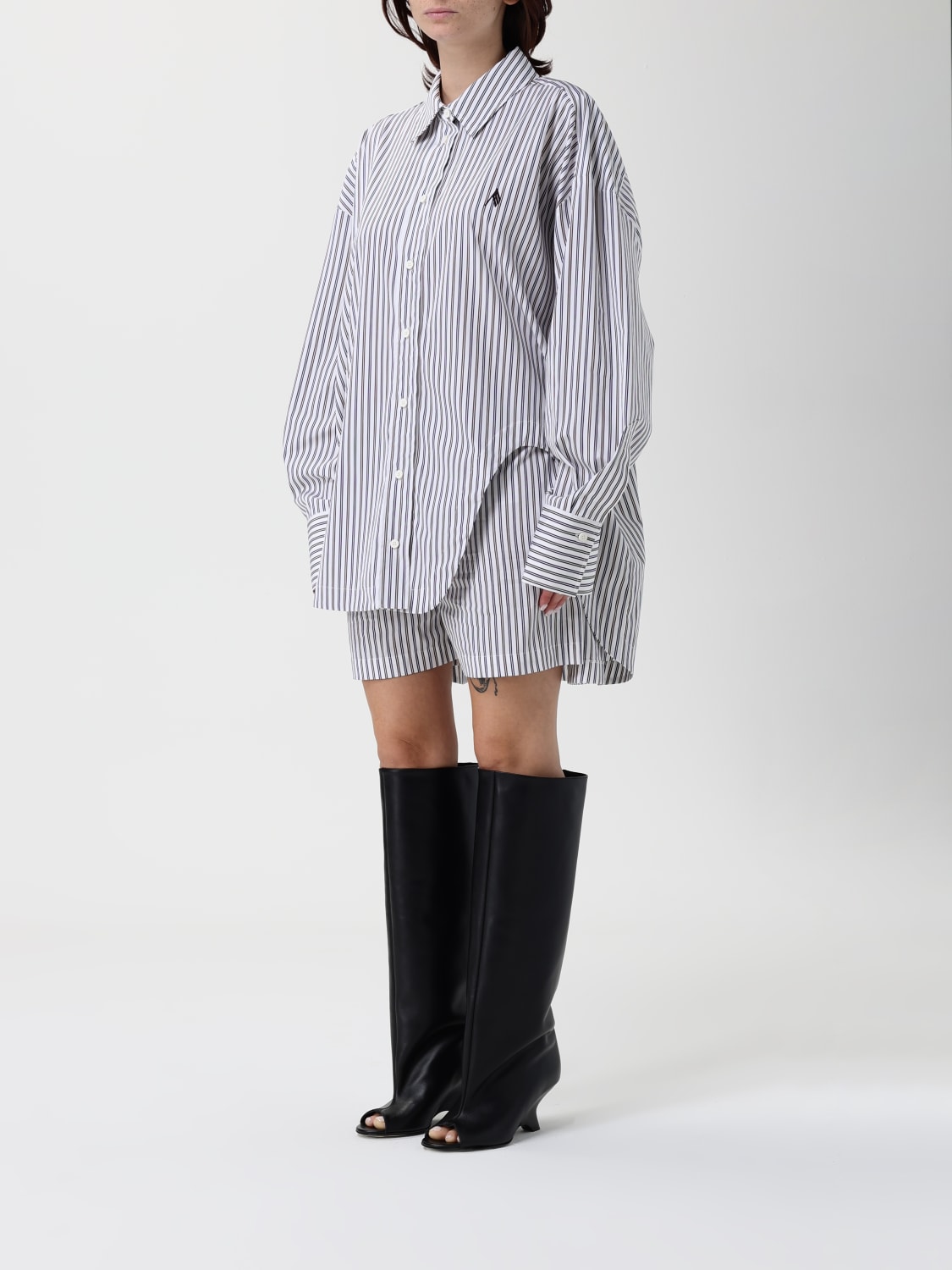 THE ATTICO CAMICIA: Camicia oversize The Attico in cotone a righe , Fantasia - Img 4