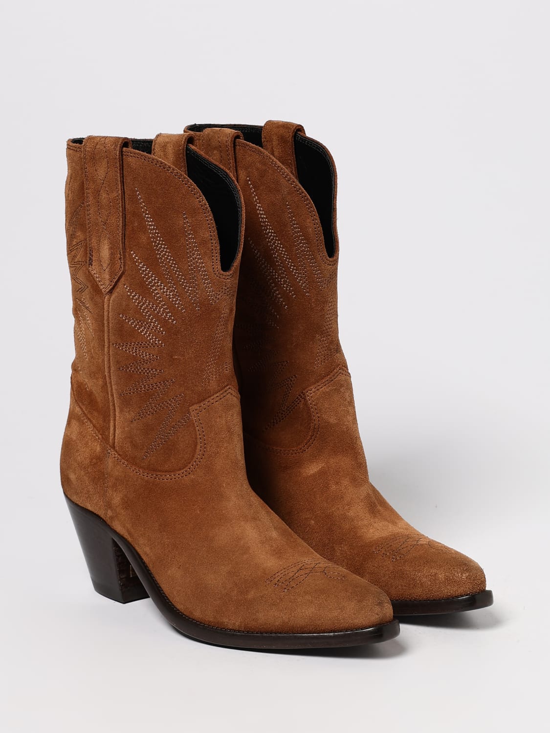 GOLDEN GOOSE BOOTS: Flat ankle boots woman Golden Goose, Brown - Img 2