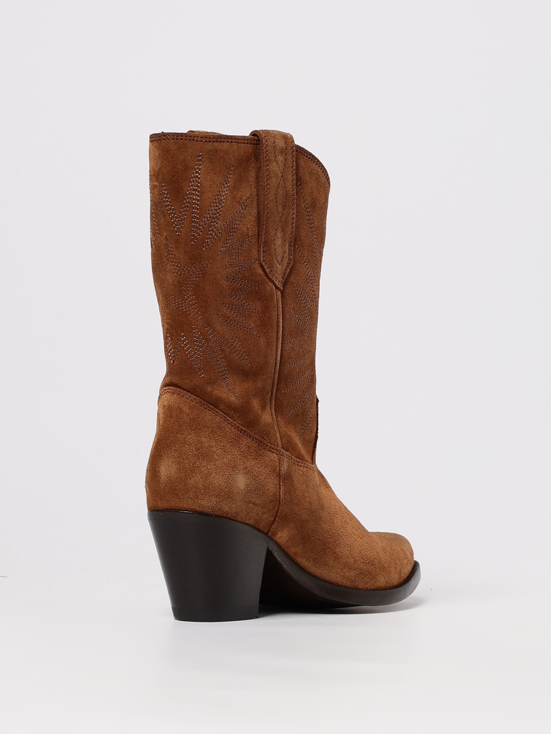 GOLDEN GOOSE BOOTS: Flat ankle boots woman Golden Goose, Brown - Img 3