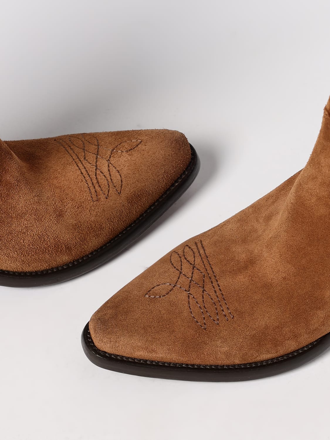 GOLDEN GOOSE BOOTS: Flat ankle boots woman Golden Goose, Brown - Img 4