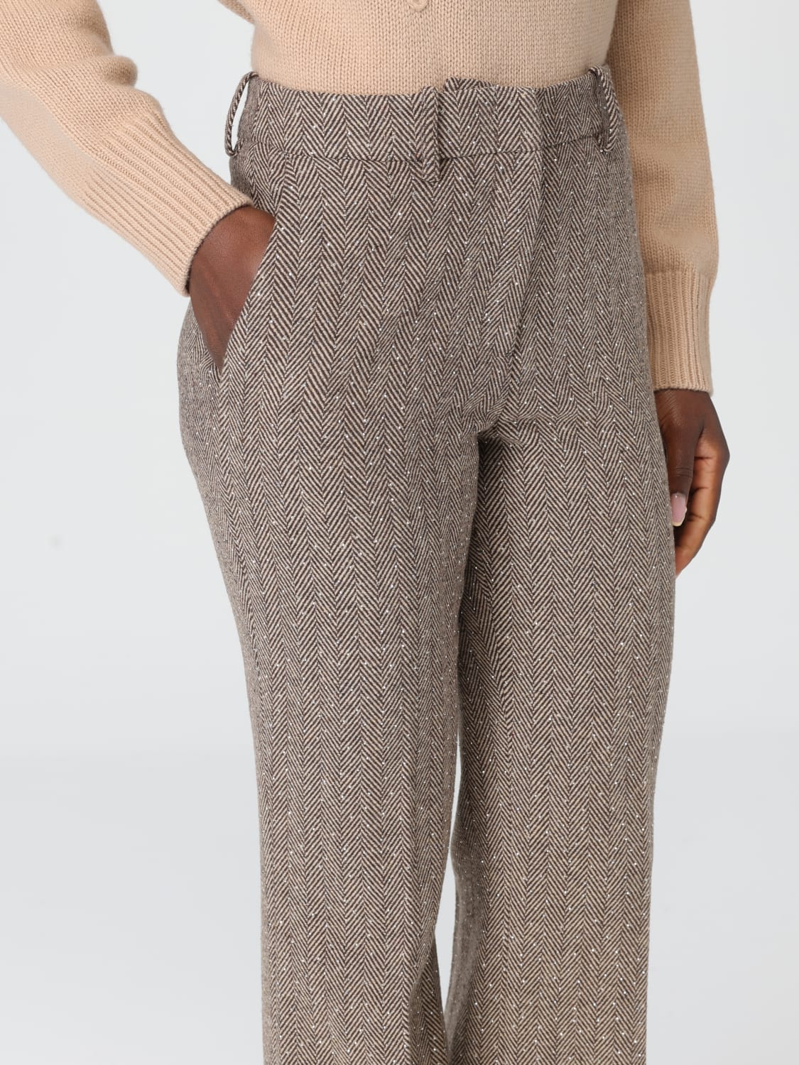 ERMANNO FIRENZE HOSE: Hose damen Ermanno Firenze, Braun - Img 3