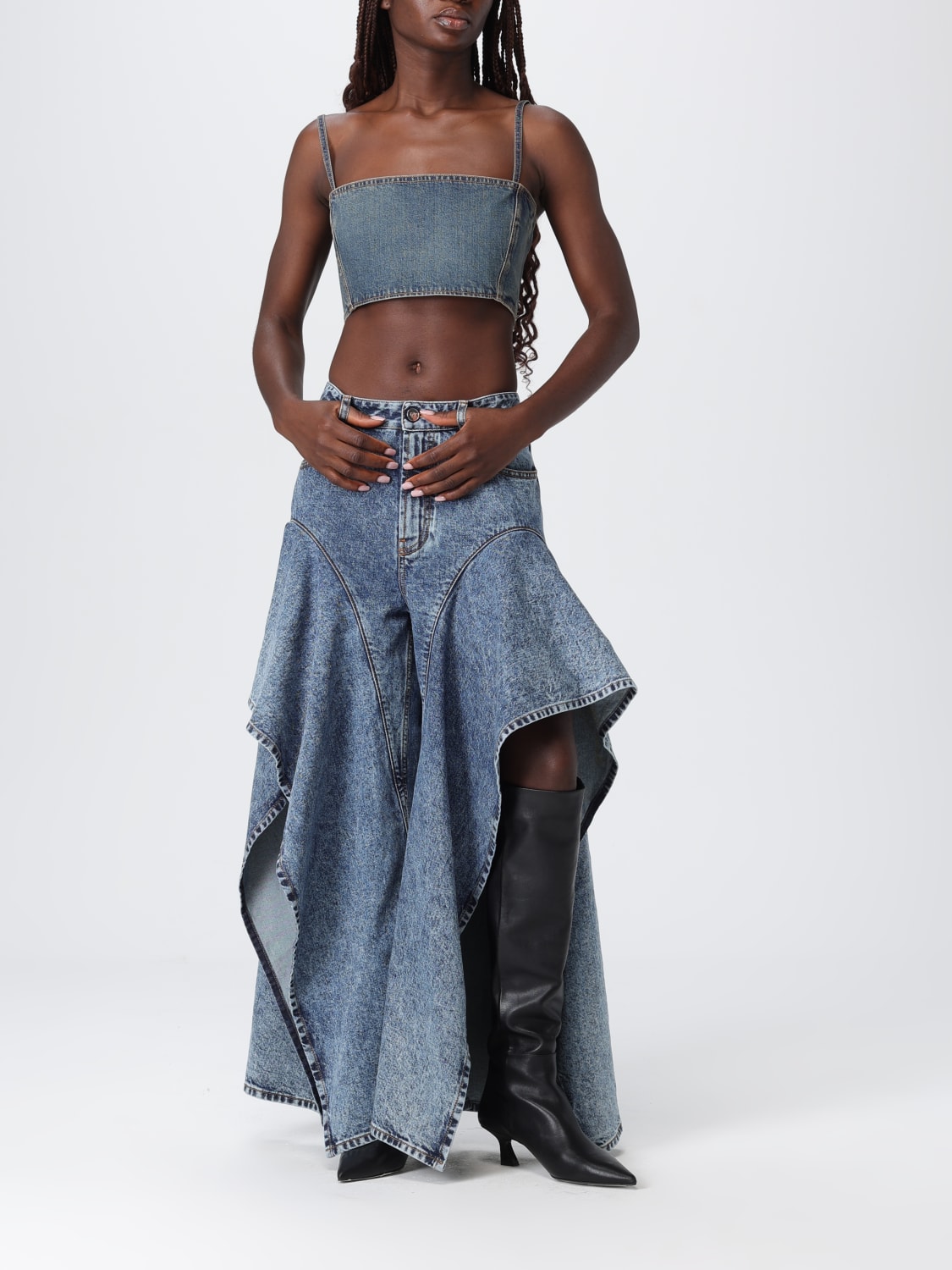 ALAÏA TOP: Top woman AlaÏa, Blue - Img 2