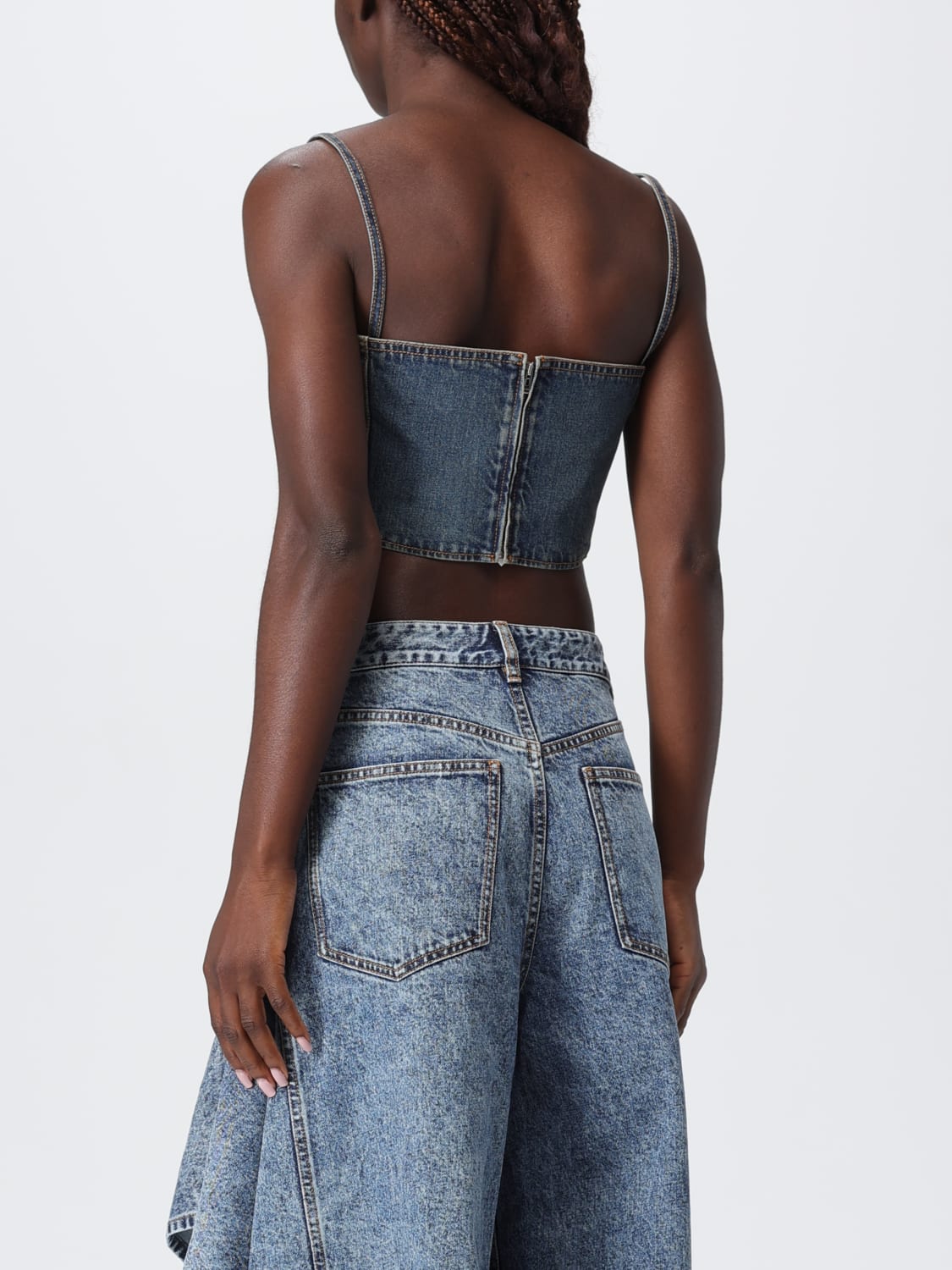 ALAÏA TOP: Top woman AlaÏa, Blue - Img 3