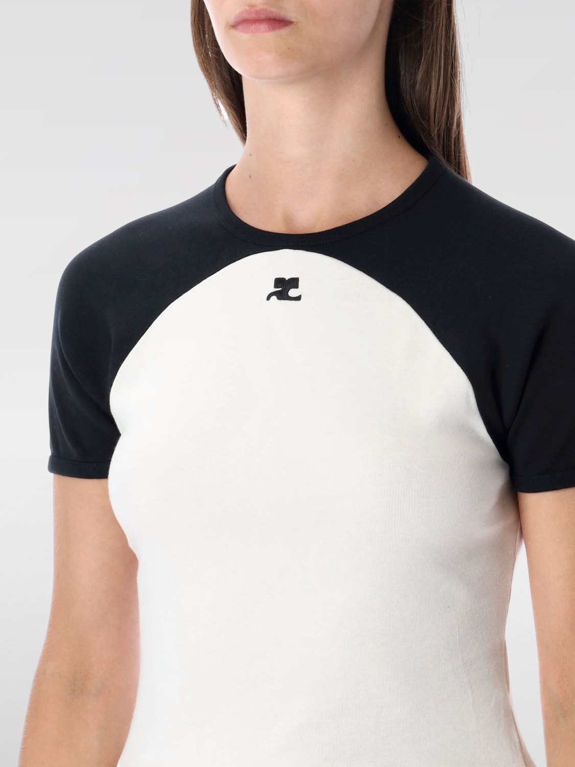 COURRÈGES T-SHIRT: T-shirt woman CourrÈges, White - Img 3