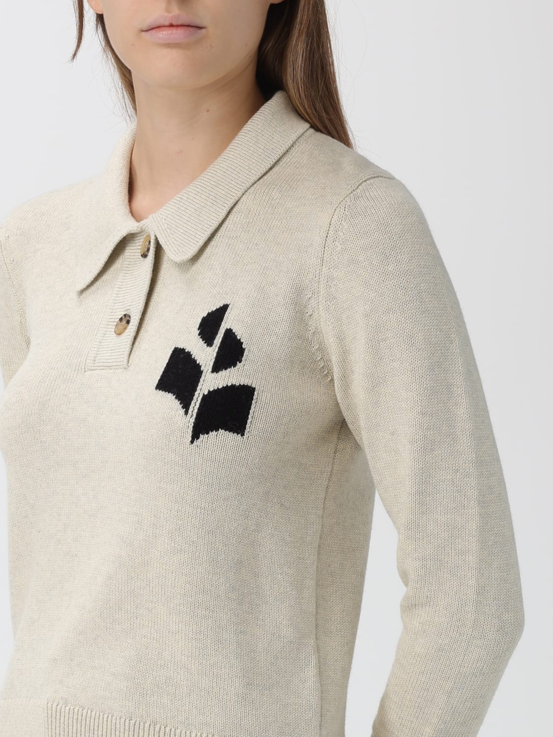 ISABEL MARANT ETOILE POLO SHIRT: Polo shirt woman Isabel Marant Etoile, Grey - Img 3