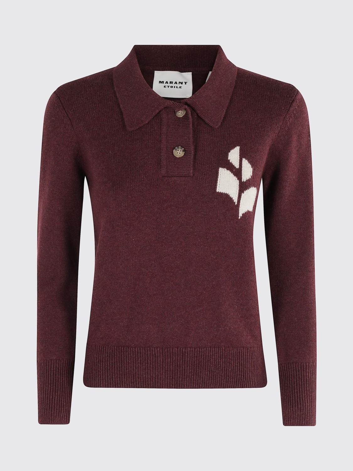 ISABEL MARANT ETOILE POLO SHIRT: Polo shirt woman Isabel Marant Etoile, Burgundy - Img 1