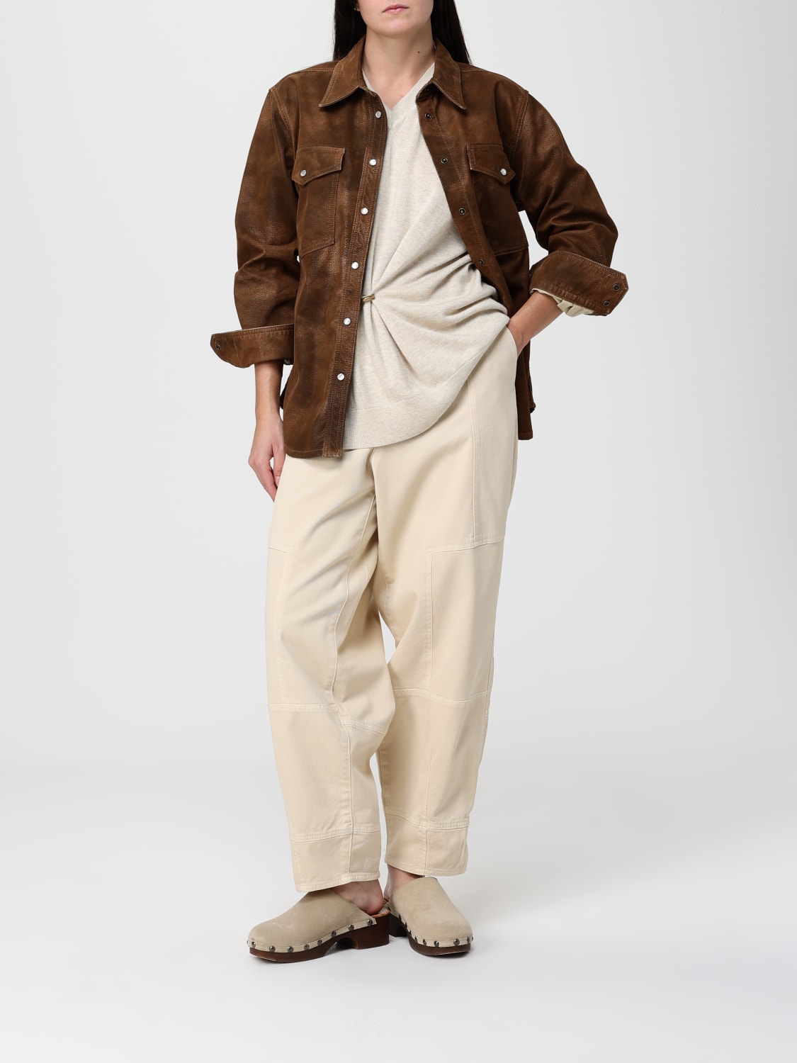 ISABEL MARANT ETOILE CAMISA: Falda mujer Isabel Marant Etoile, Marrón - Img 2