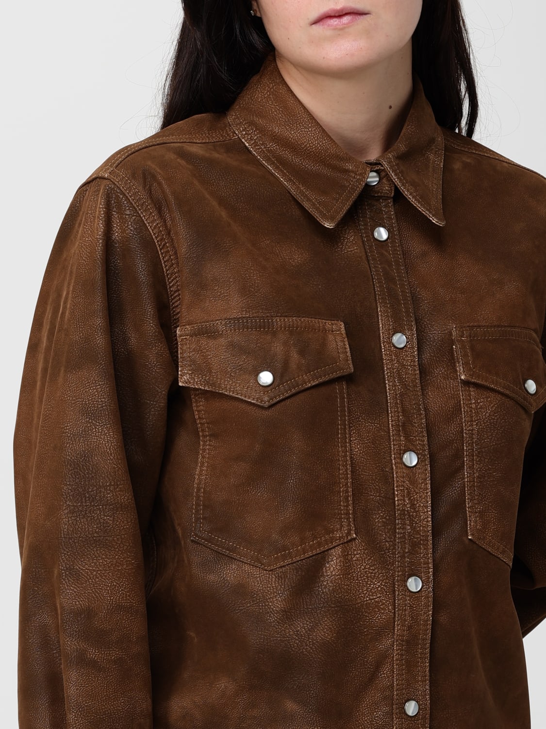 ISABEL MARANT ETOILE CAMISA: Falda mujer Isabel Marant Etoile, Marrón - Img 4