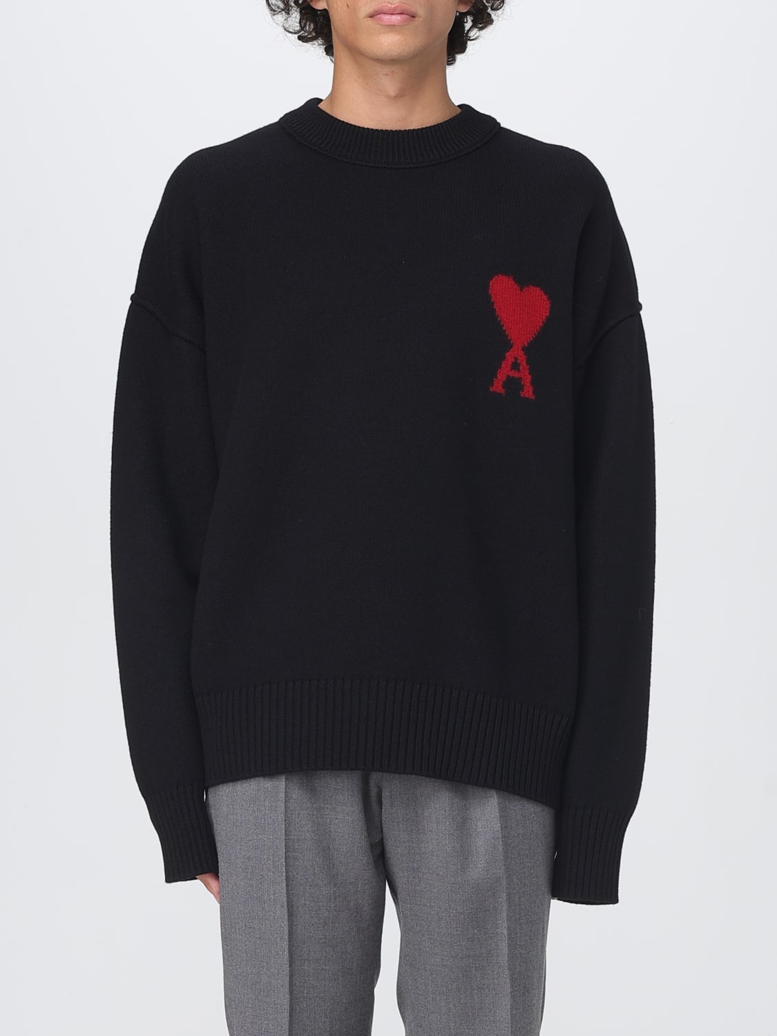 AMI PARIS SWEATER: Sweater men Ami Paris, Black - Img 1