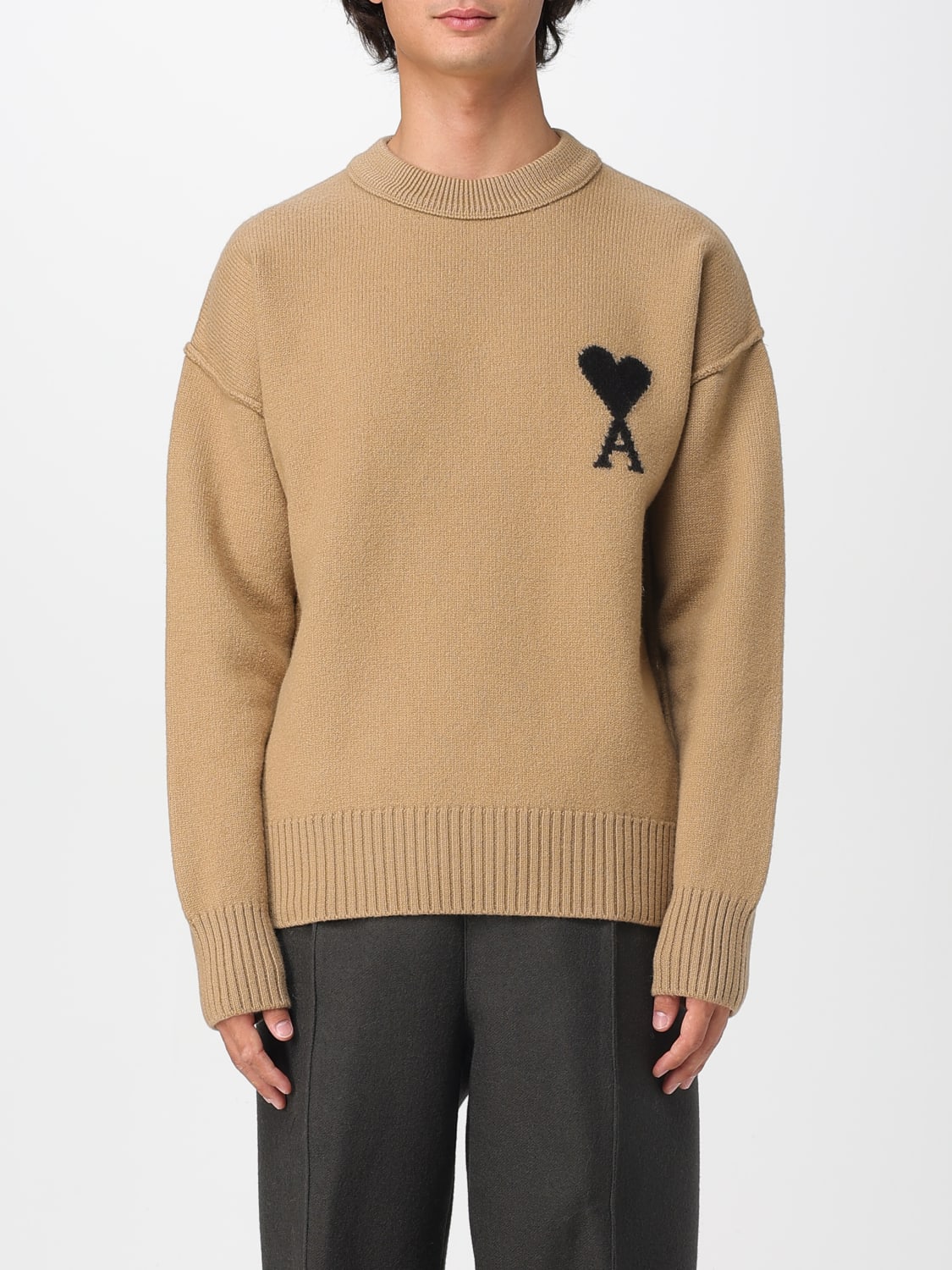 AMI PARIS SWEATER: Sweater men Ami Paris, Brown - Img 1