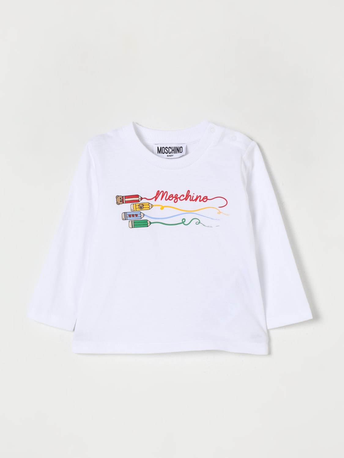MOSCHINO T-SHIRT: T-shirt kids Moschino, White - Img 1