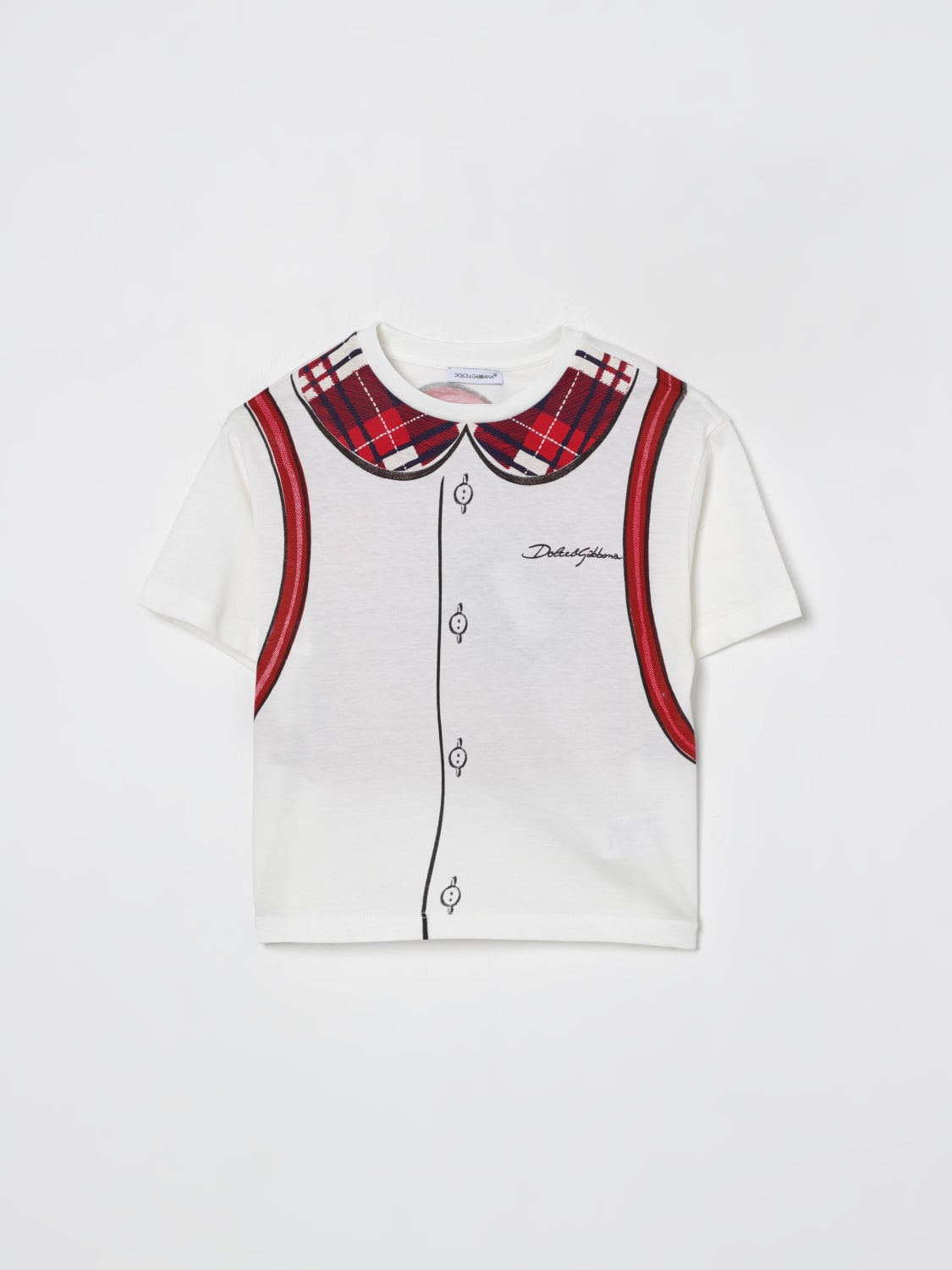 DOLCE & GABBANA T-SHIRT: T-shirt enfant Dolce & Gabbana, Blanc - Img 1