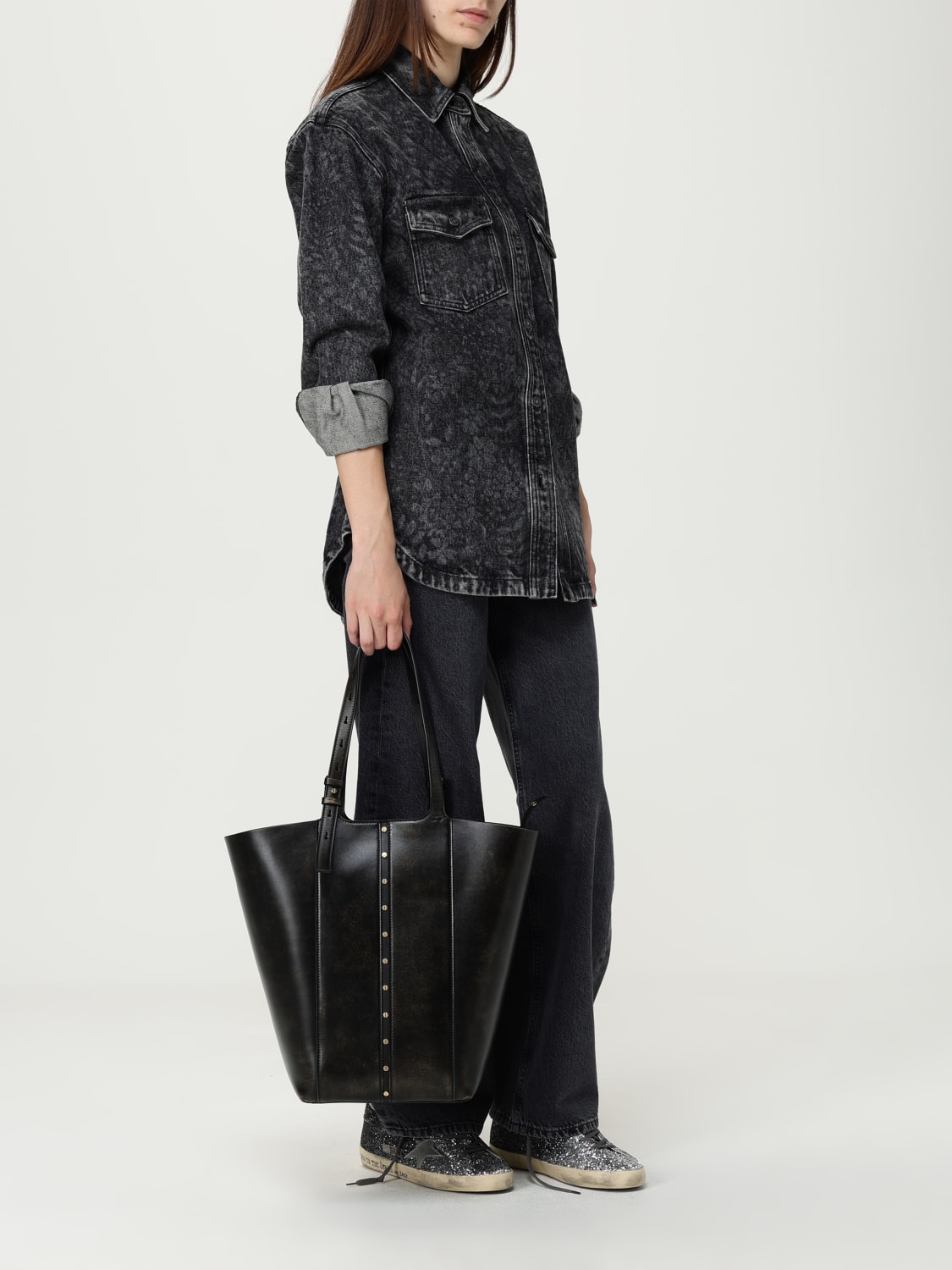 GOLDEN GOOSE HEMDBLUSE: Hemdbluse damen Golden Goose, Schwarz - Img 2