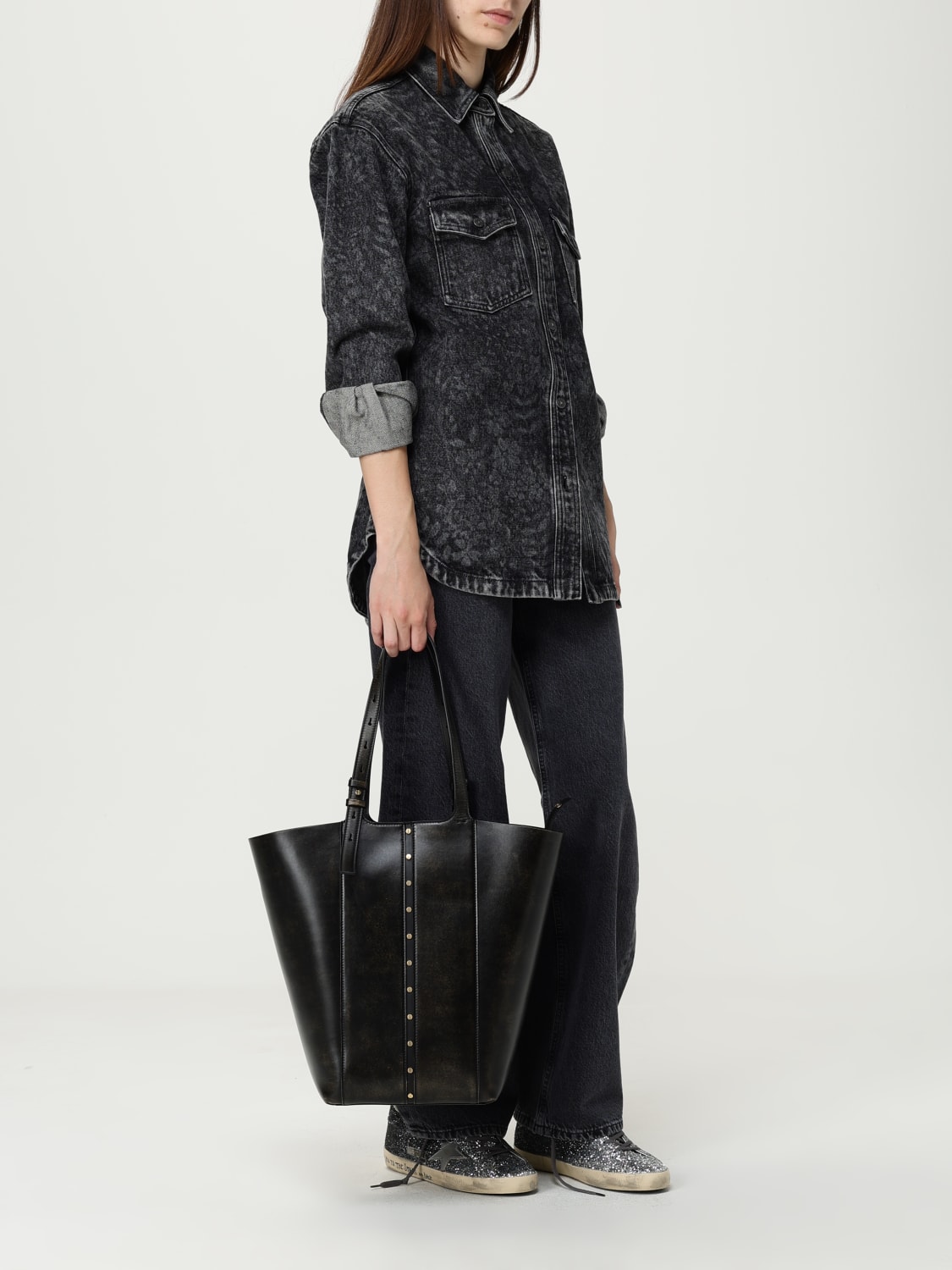 GOLDEN GOOSE BOLSO TOTE: Bolso de hombro mujer Golden Goose, Negro - Img 2