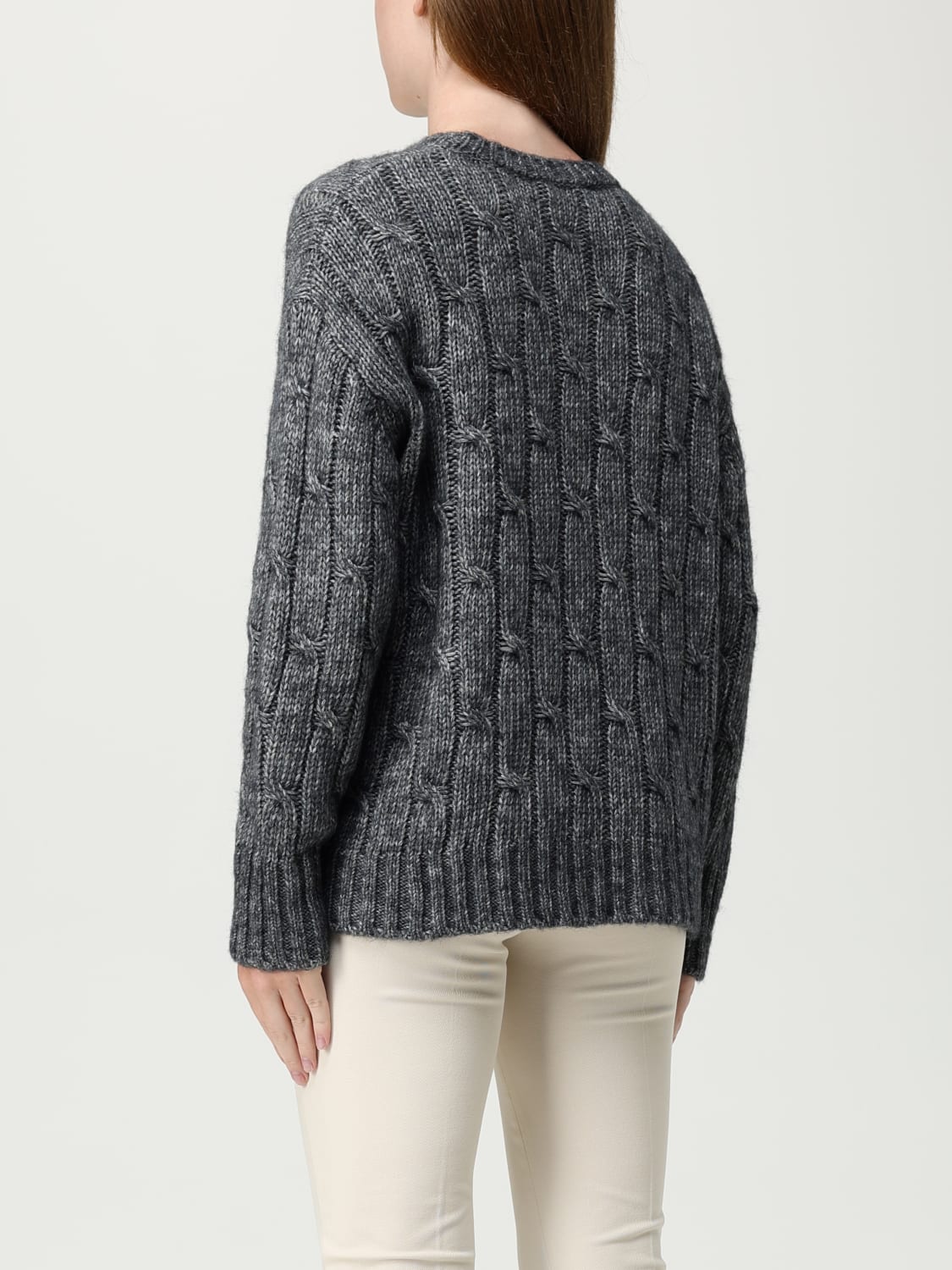 'S MAX MARA SWEATER: Sweatshirt woman 's Max Mara, Grey - Img 3