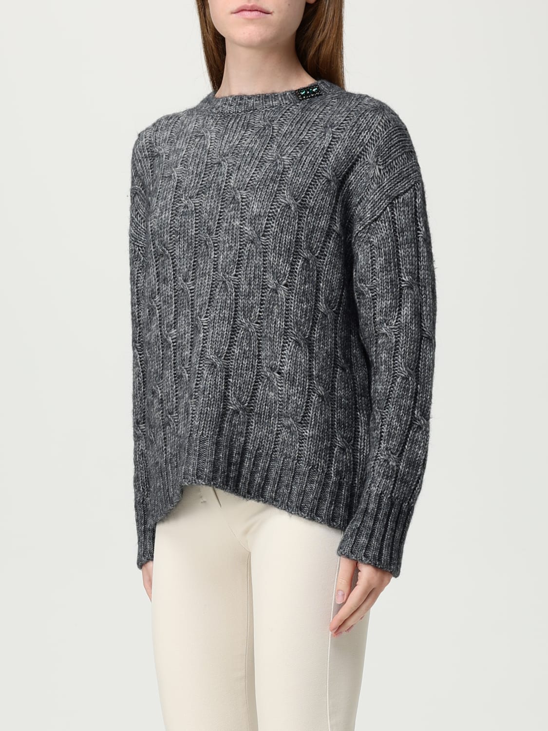 'S MAX MARA SWEATER: Sweatshirt woman 's Max Mara, Grey - Img 4