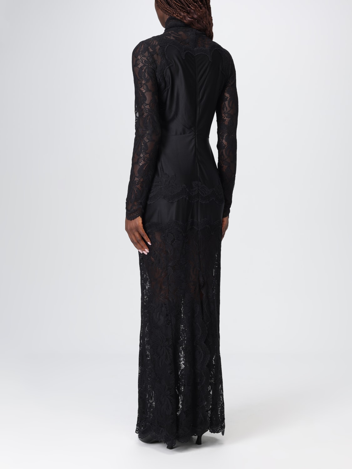 RABANNE 连衣裙: 连衣裙 女士 Rabanne, 黑色 - Img 2