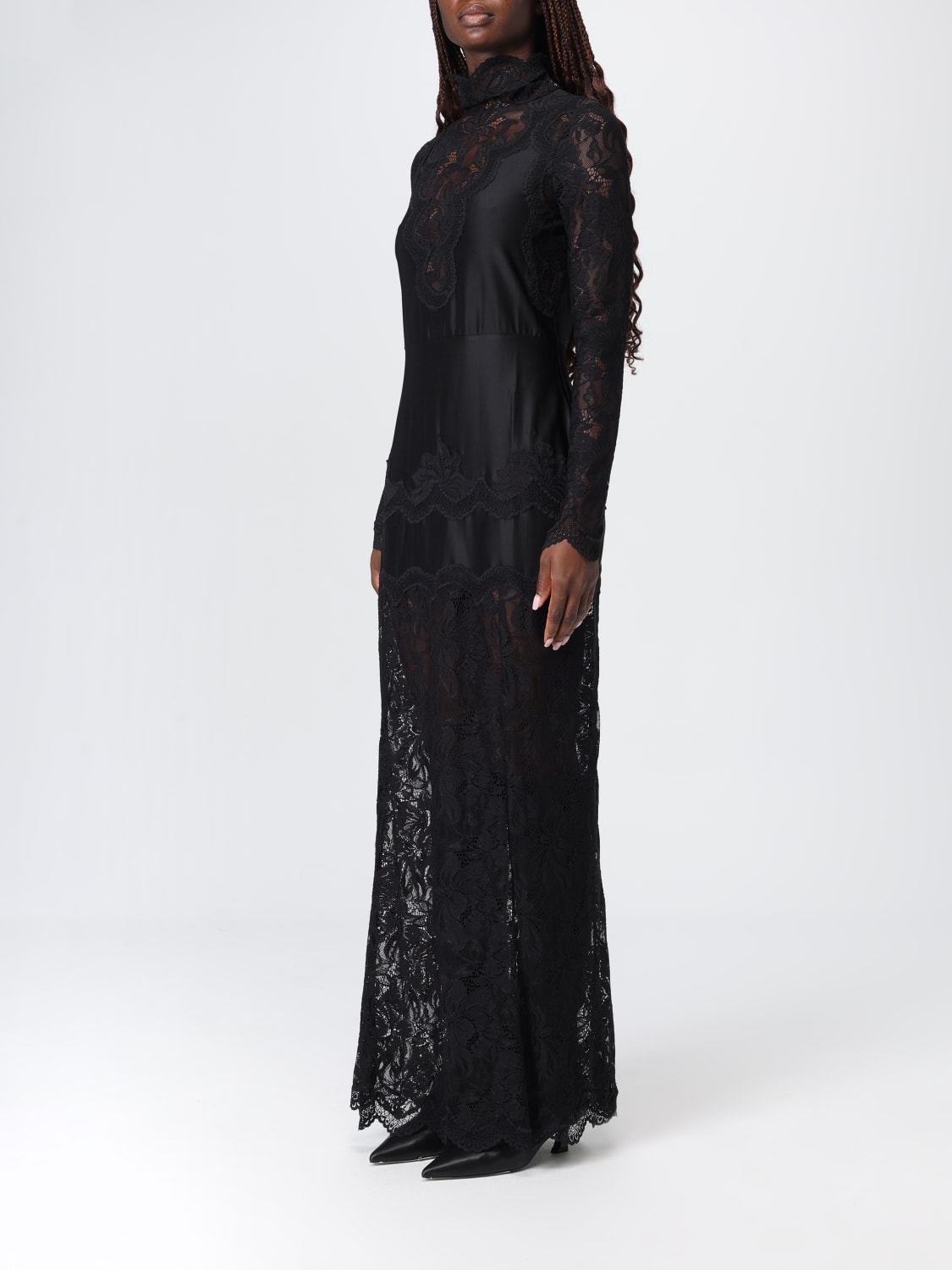 RABANNE 连衣裙: 连衣裙 女士 Rabanne, 黑色 - Img 3