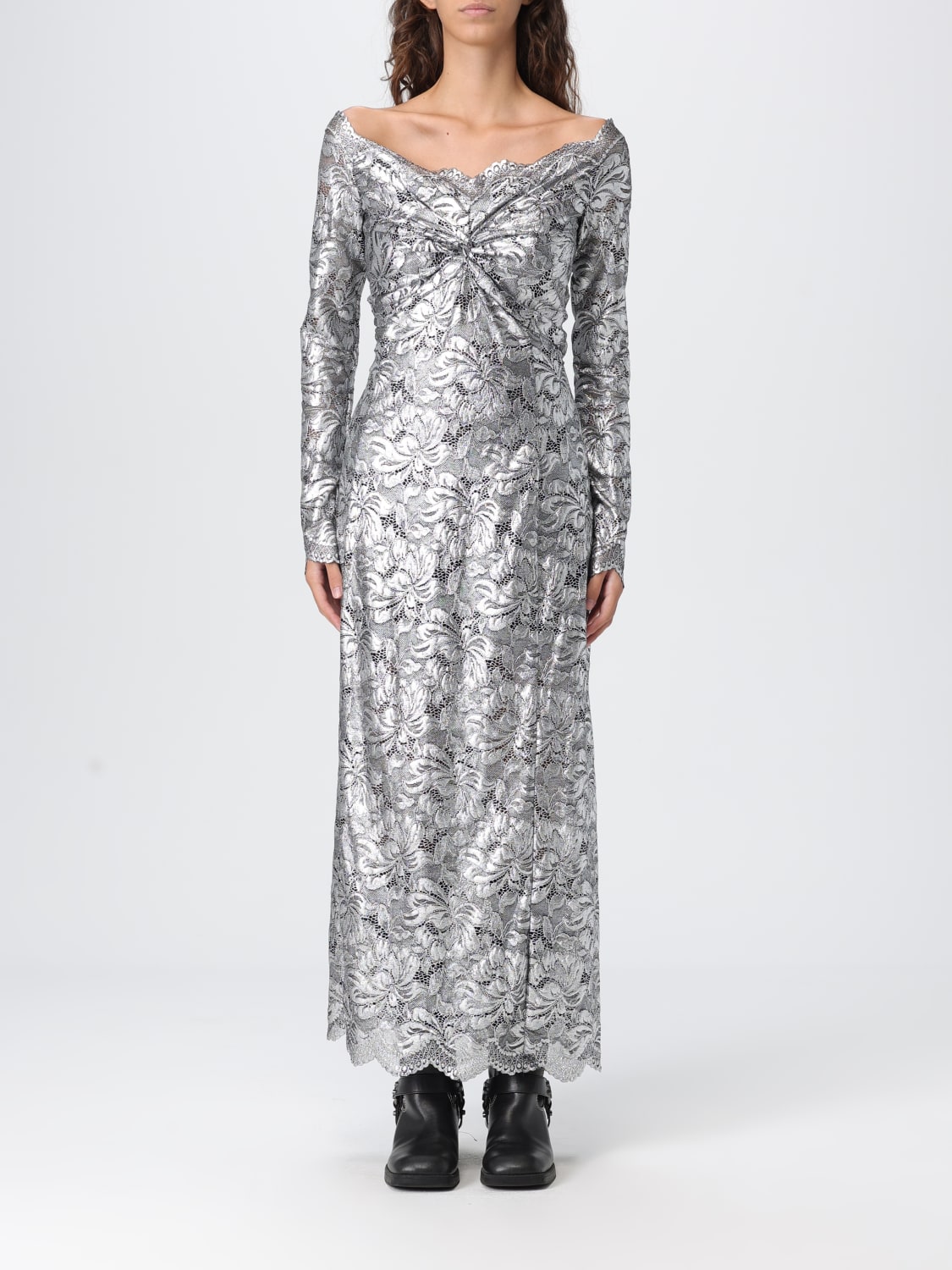 RABANNE ROBE: Robes femme Rabanne, Argent - Img 1
