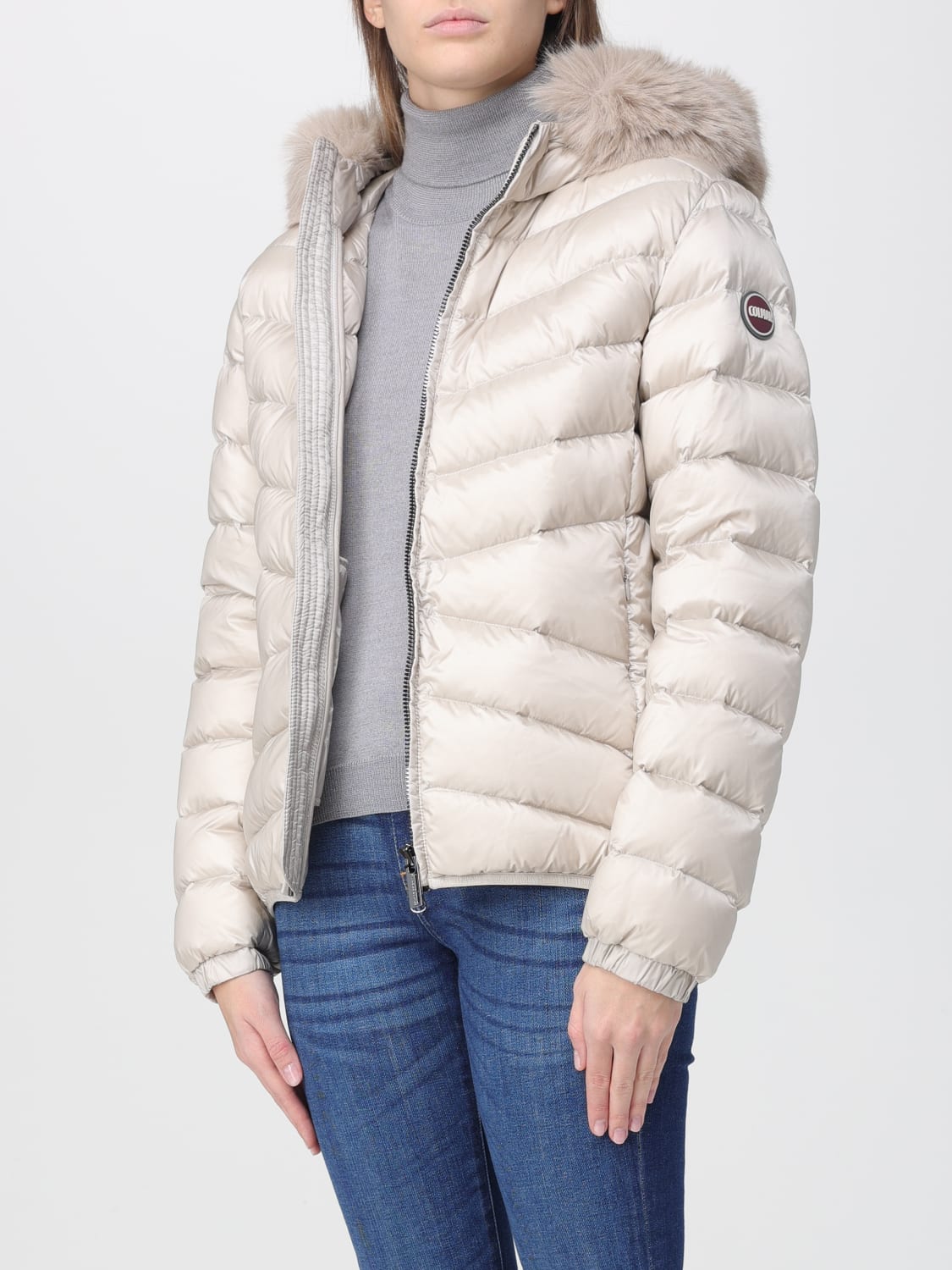 COLMAR GIACCA: Piumino Colmar in nylon riciclato trapuntato, Beige - Img 3