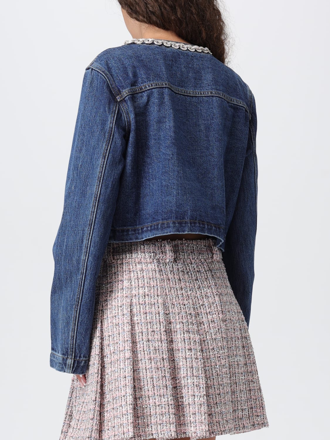 SELF-PORTRAIT JACKET: Blazer woman Self-portrait, Denim - Img 2