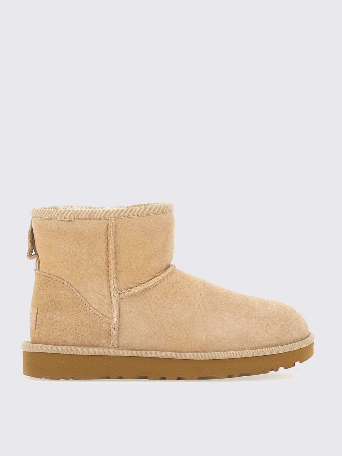 UGG BOOTS: Flat ankle boots woman UGG, Beige - Img 1