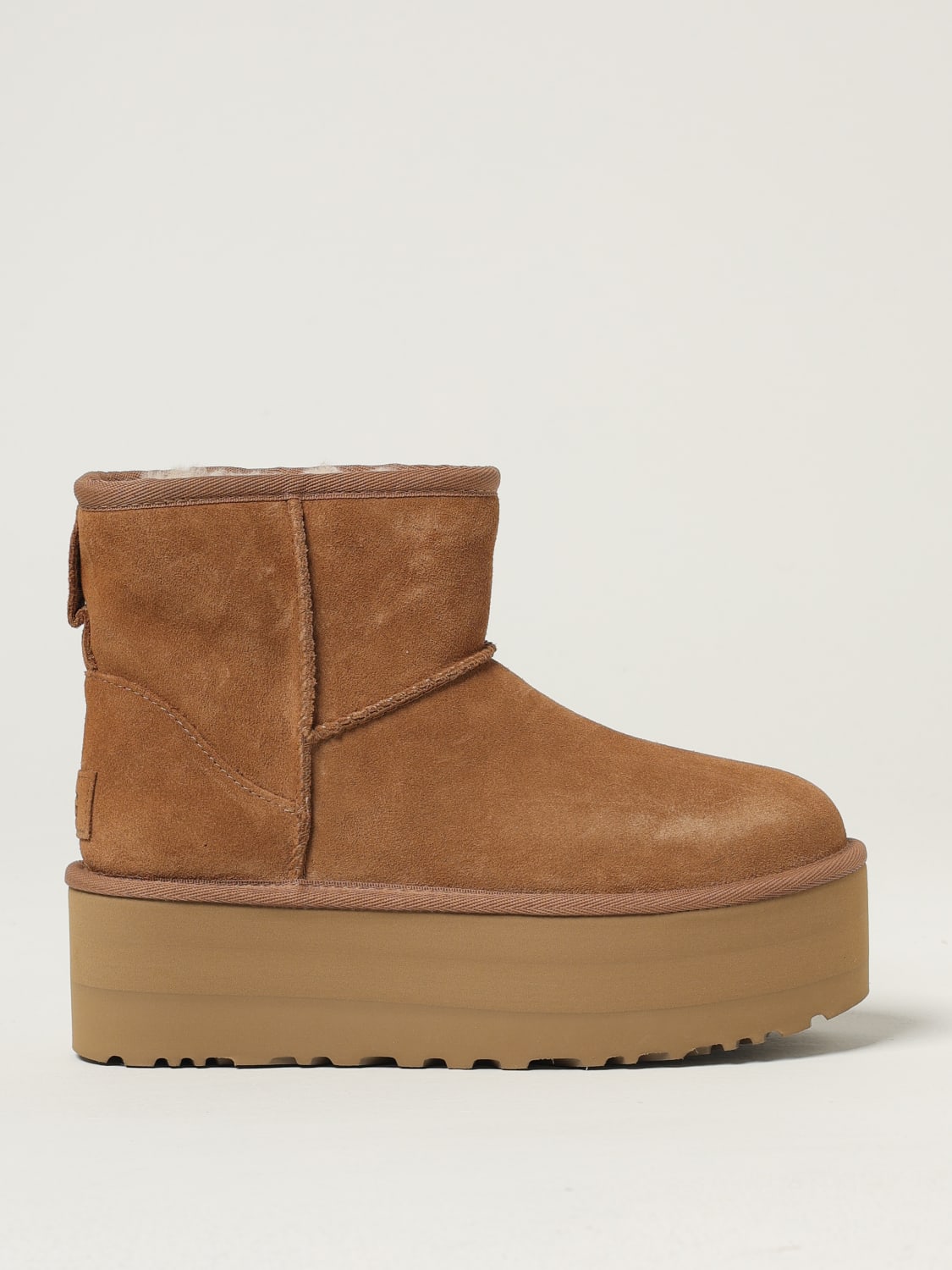 UGG BOOTS: Flat ankle boots woman UGG, Brown - Img 1