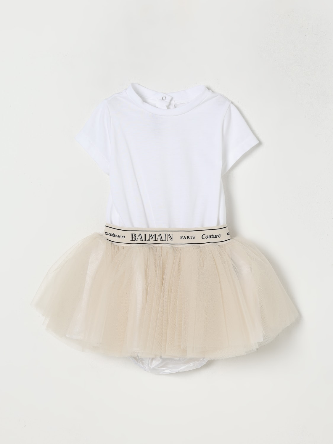 BALMAIN ROMPER: Romper kids Balmain, White - Img 1