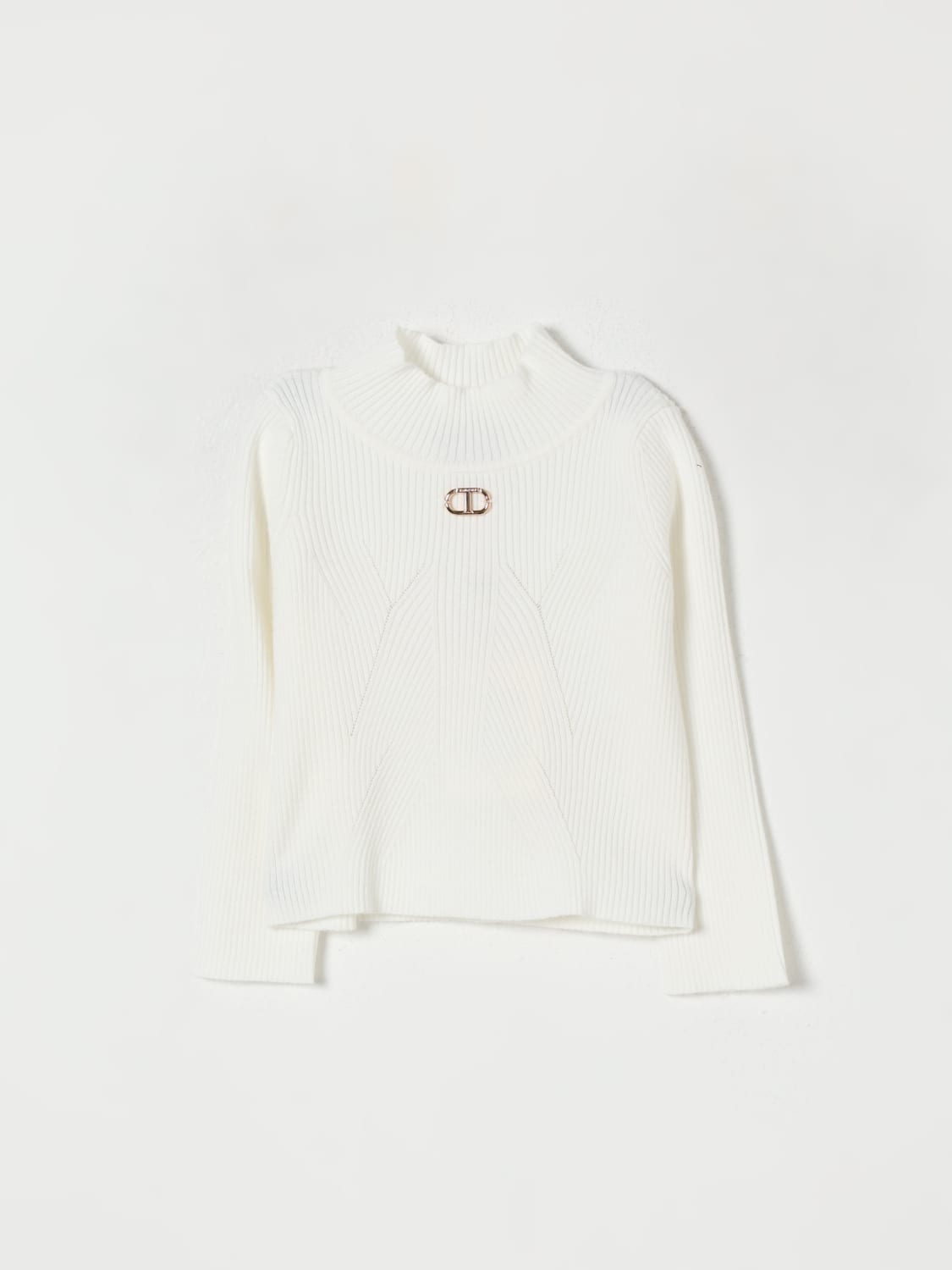TWINSET MAGLIA: Pullover Twinset in misto viscosa , Bianco - Img 1
