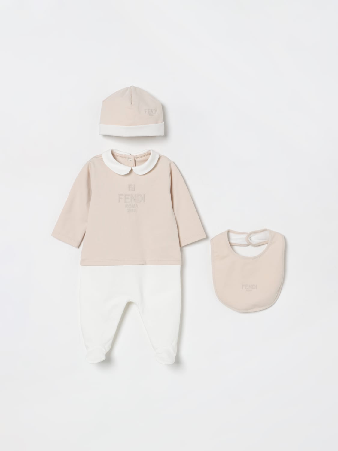 FENDI JUMPSUIT: Tracksuits kids Fendi, Beige - Img 1