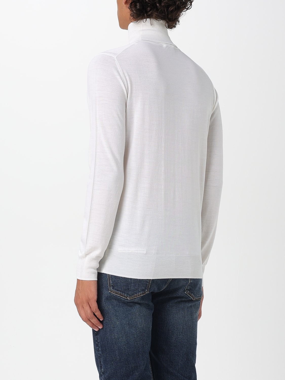 PAOLO PECORA PULL: Pull homme Paolo Pecora, Jaune Crème - Img 2