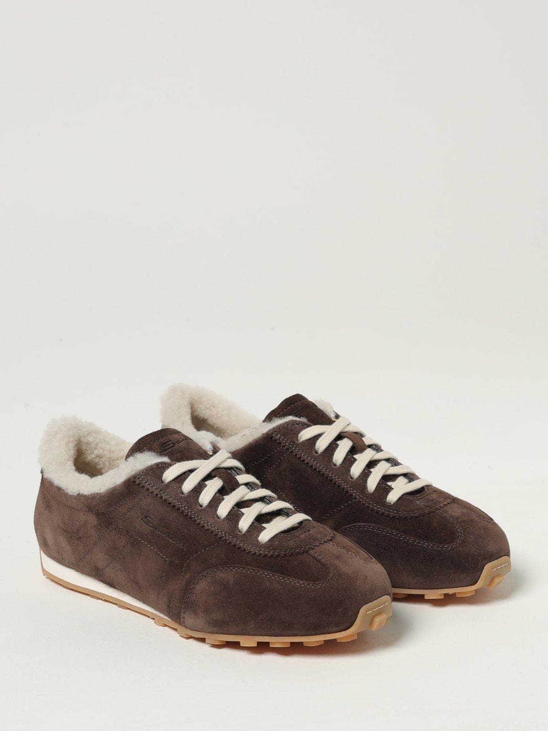 SANTONI SNEAKERS: Sneakers woman Santoni, Brown - Img 2