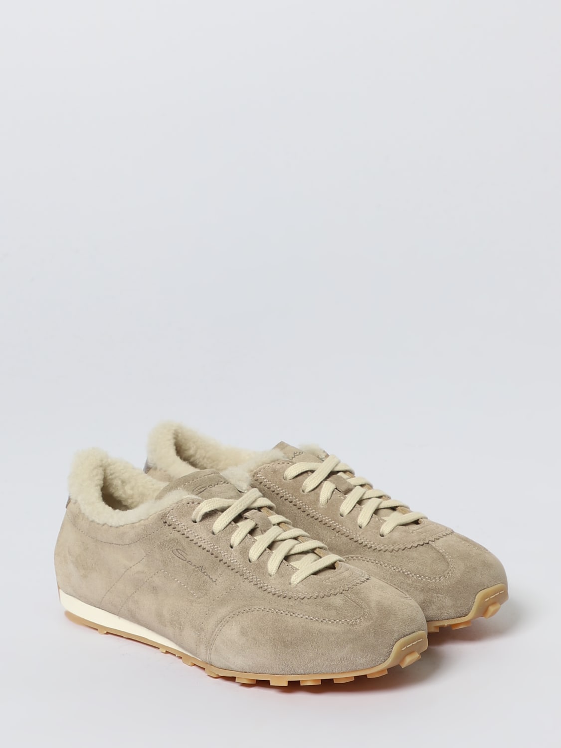 SANTONI SNEAKERS: Sneakers woman Santoni, Cocoa - Img 2