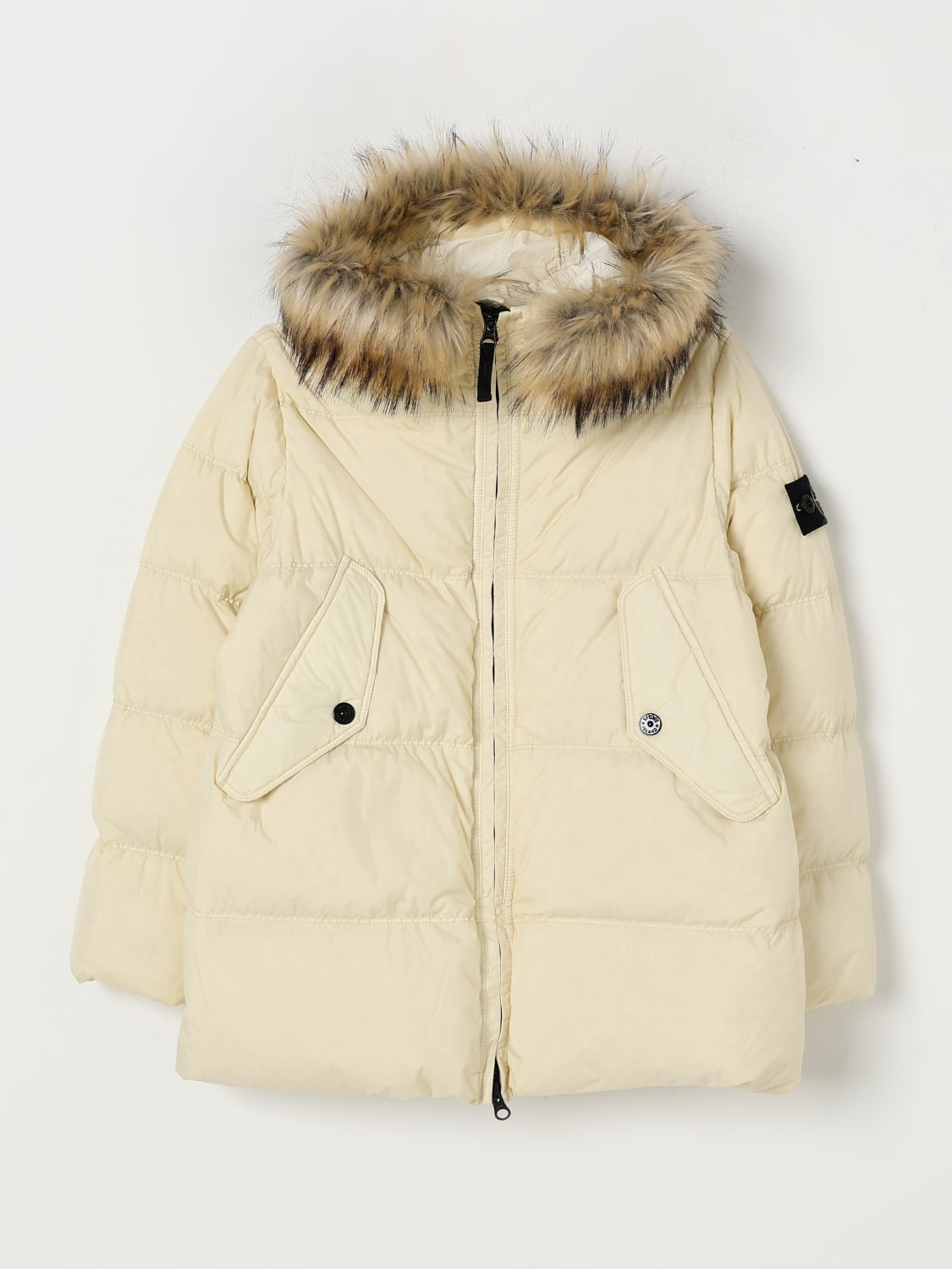 STONE ISLAND JUNIOR JACKET: Coat kids Stone Island Junior, White - Img 1