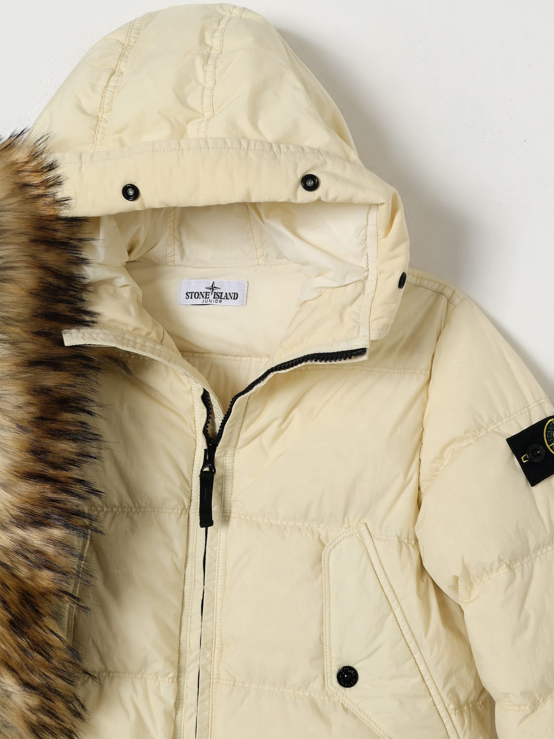 STONE ISLAND JUNIOR JACKET: Coat kids Stone Island Junior, White - Img 3
