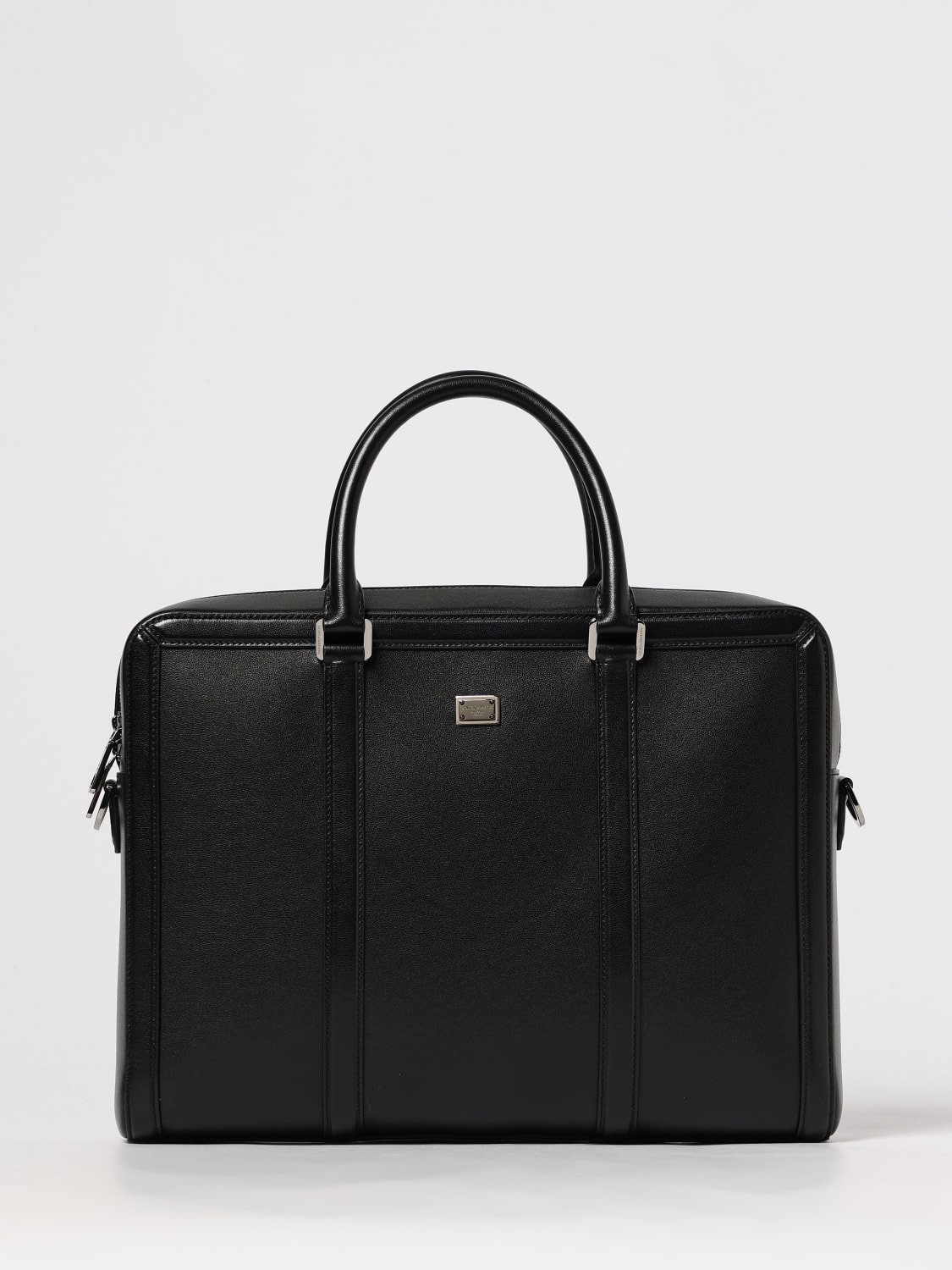 DOLCE & GABBANA BORSA: Borsa Business Vittoria Dolce & Gabbana in pelle , Nero - Img 1