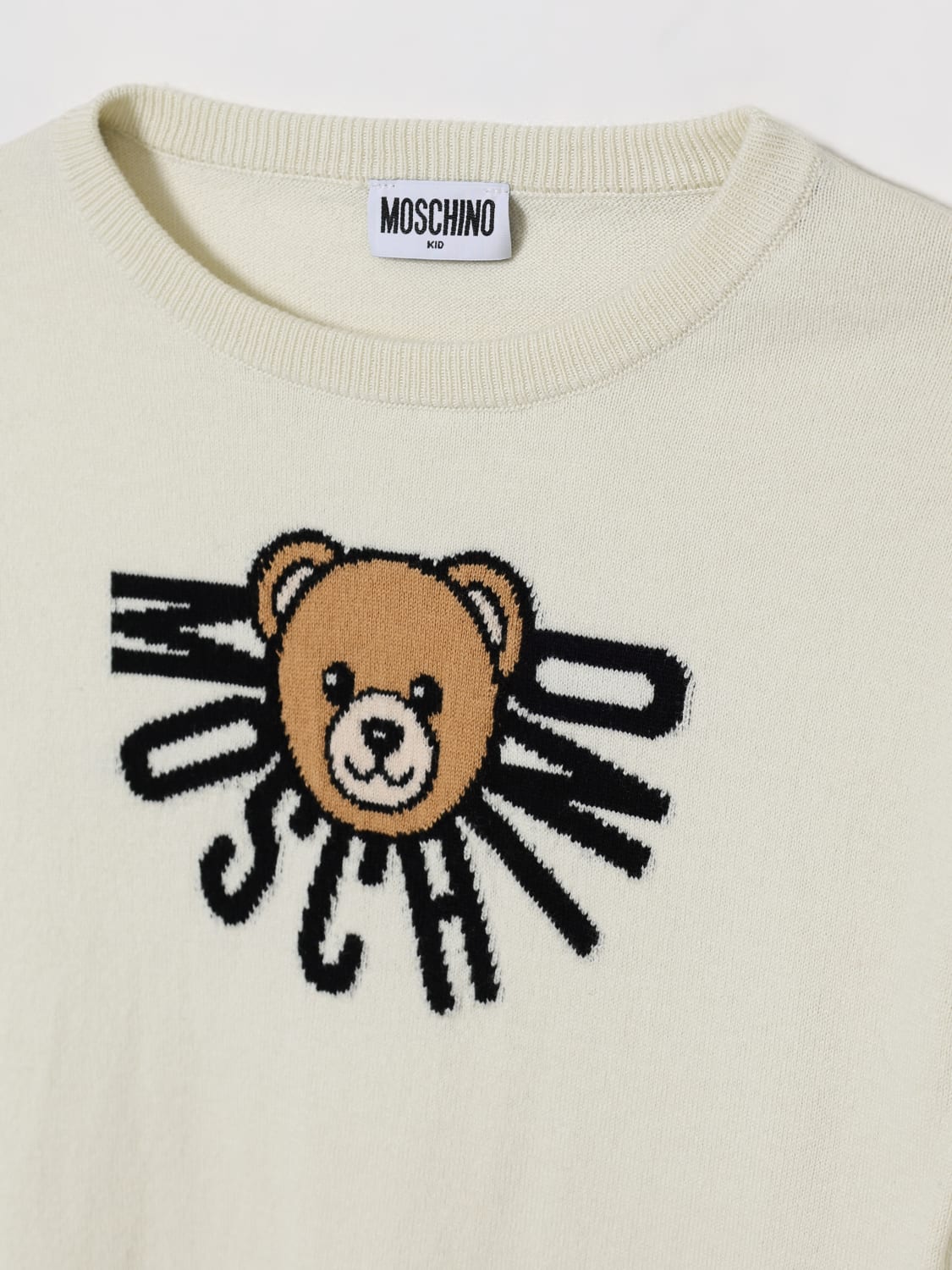 MOSCHINO PULL: Pull enfant Moschino, Blanc - Img 3