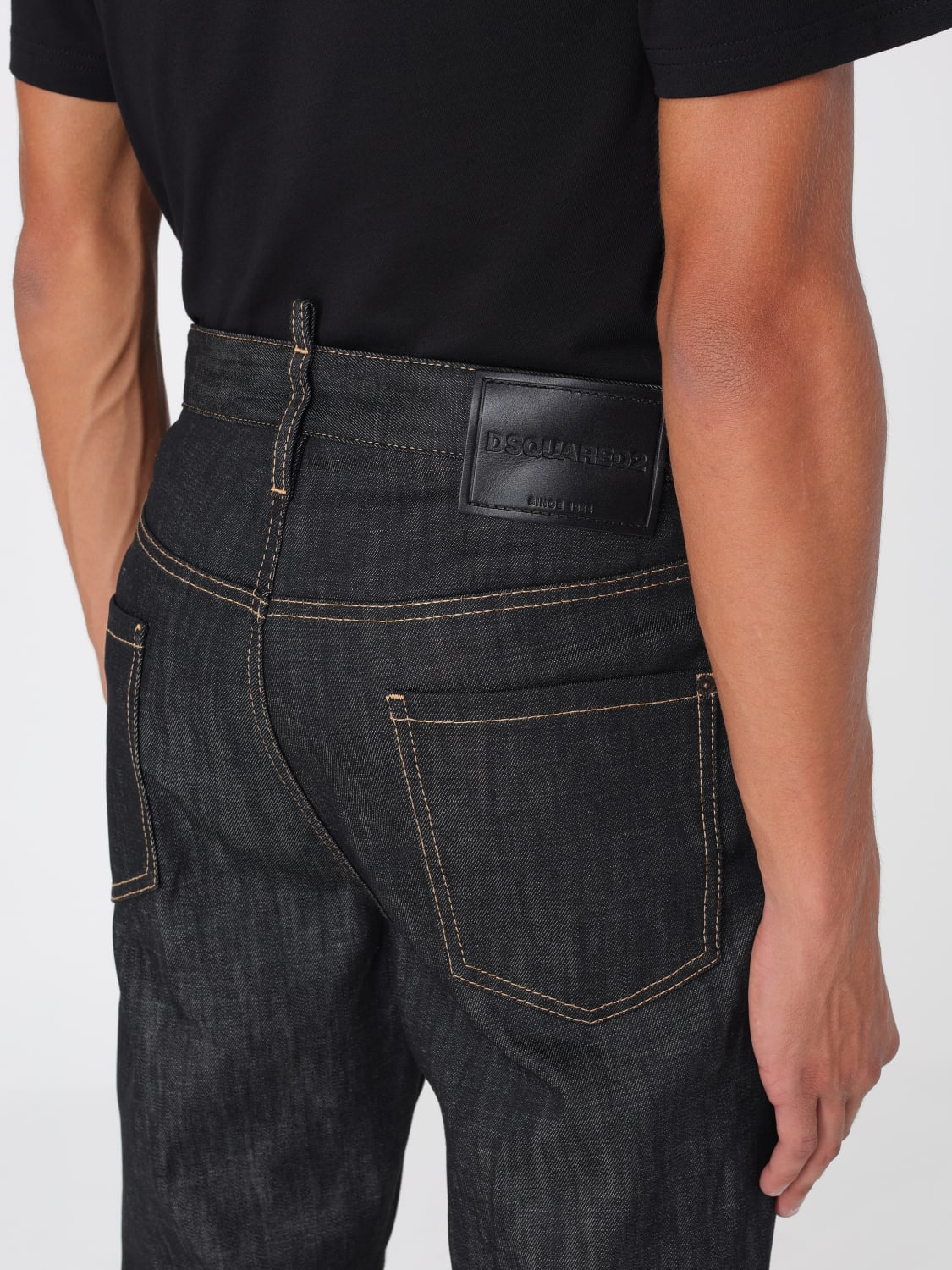 DSQUARED2 JEANS: Jeans Dsquared2 in denim di cotone , Nero - Img 4
