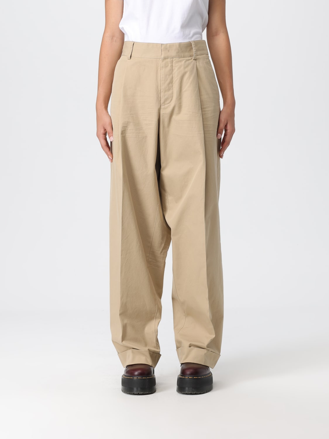 DSQUARED2 PANTALONES: Pantalón mujer Dsquared2, Beige - Img 1