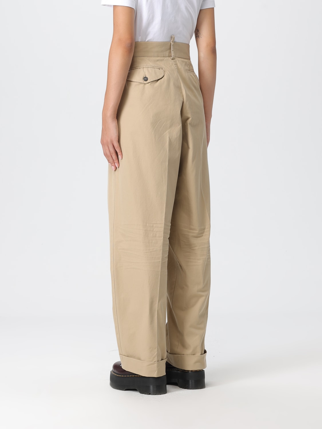 DSQUARED2 PANTALONES: Pantalón mujer Dsquared2, Beige - Img 3
