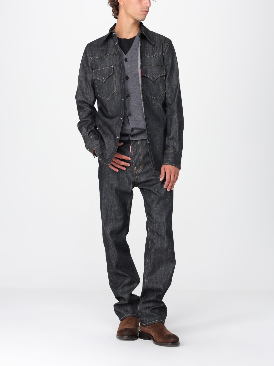 DSQUARED2 SWEATER: Cardigan men Dsquared2, Grey - Img 2