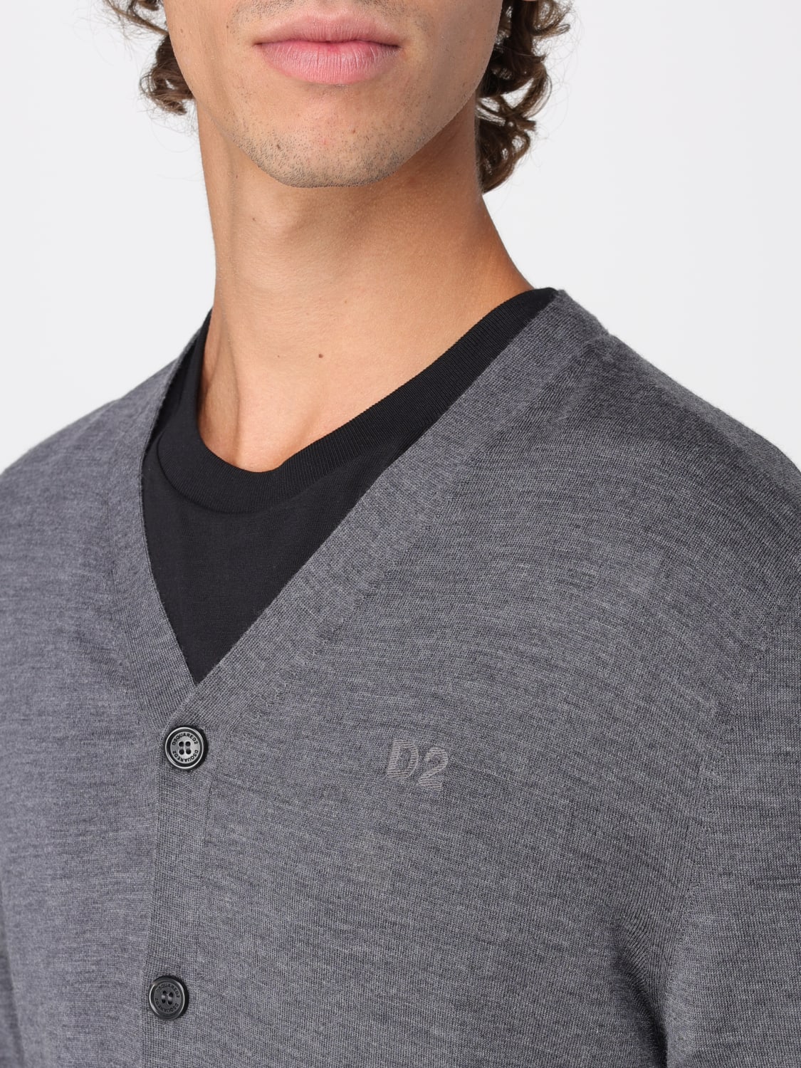 DSQUARED2 SWEATER: Cardigan men Dsquared2, Grey - Img 5