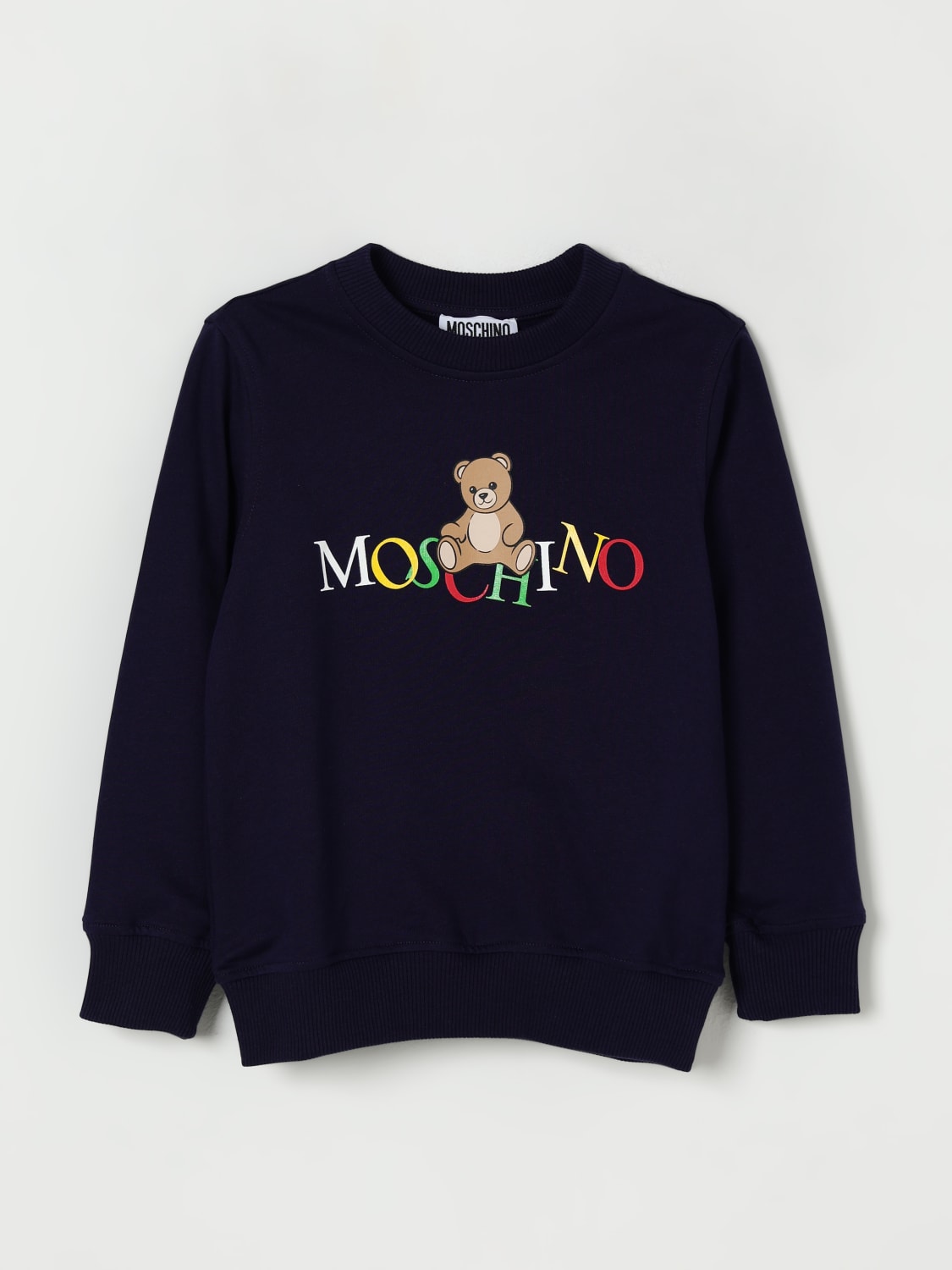 MOSCHINO SWEATER: Sweater kids Moschino, Blue - Img 1