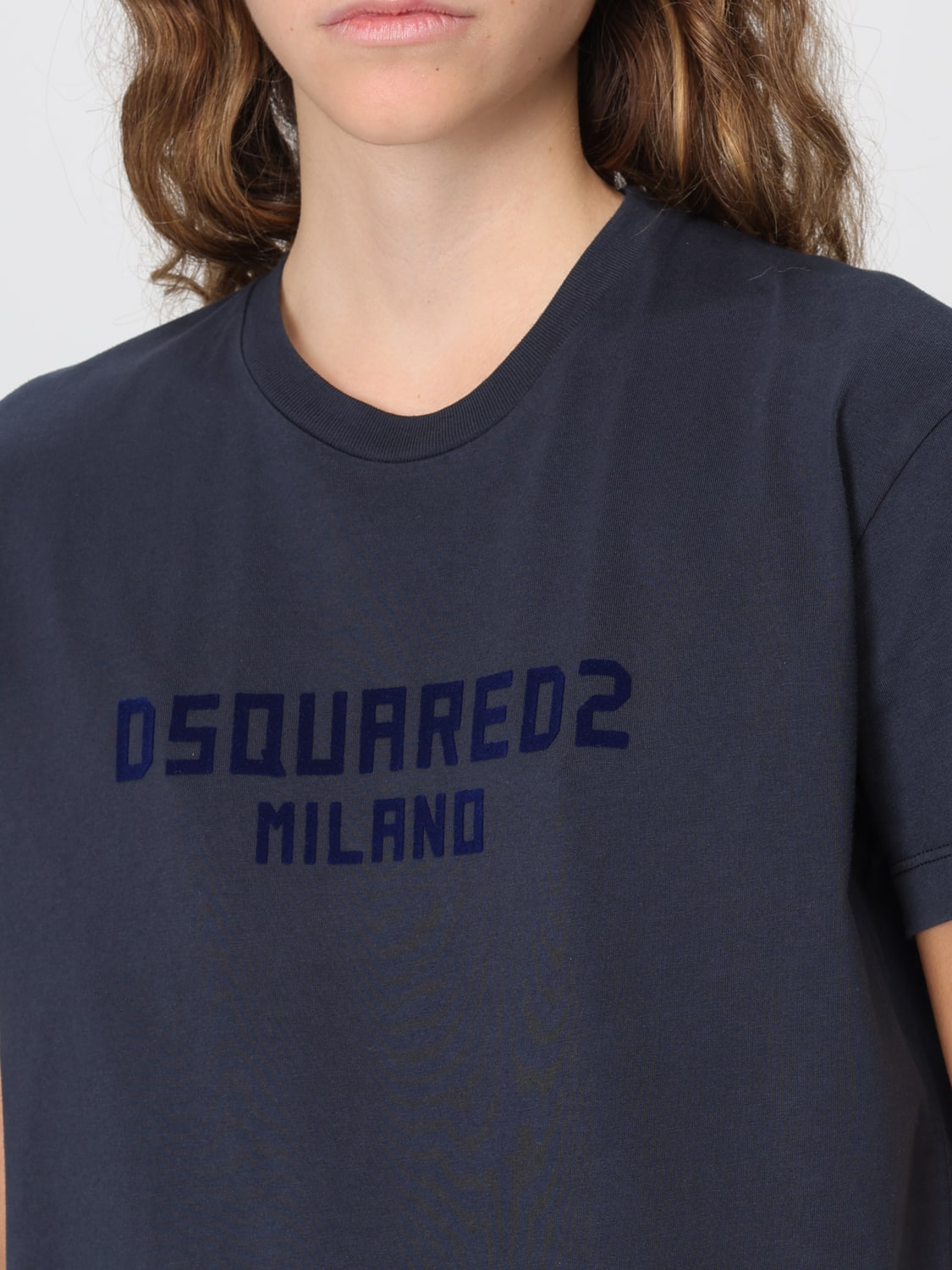 DSQUARED2 CAMISETA: Camiseta mujer Dsquared2, Azul Oscuro - Img 3