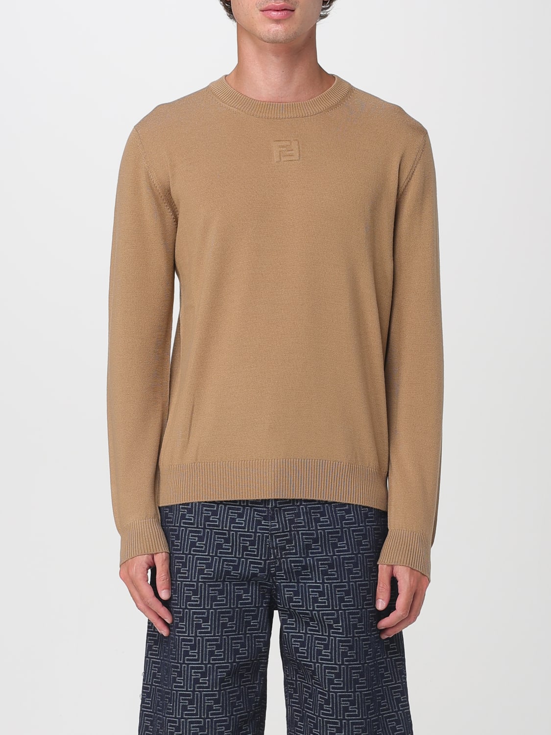 FENDI SWEATER: Sweater men Fendi, Brown - Img 1