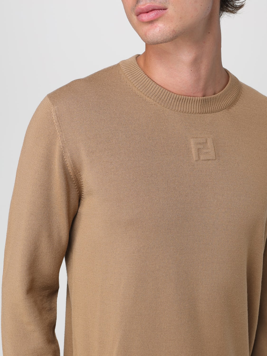 FENDI SWEATER: Sweater men Fendi, Brown - Img 5