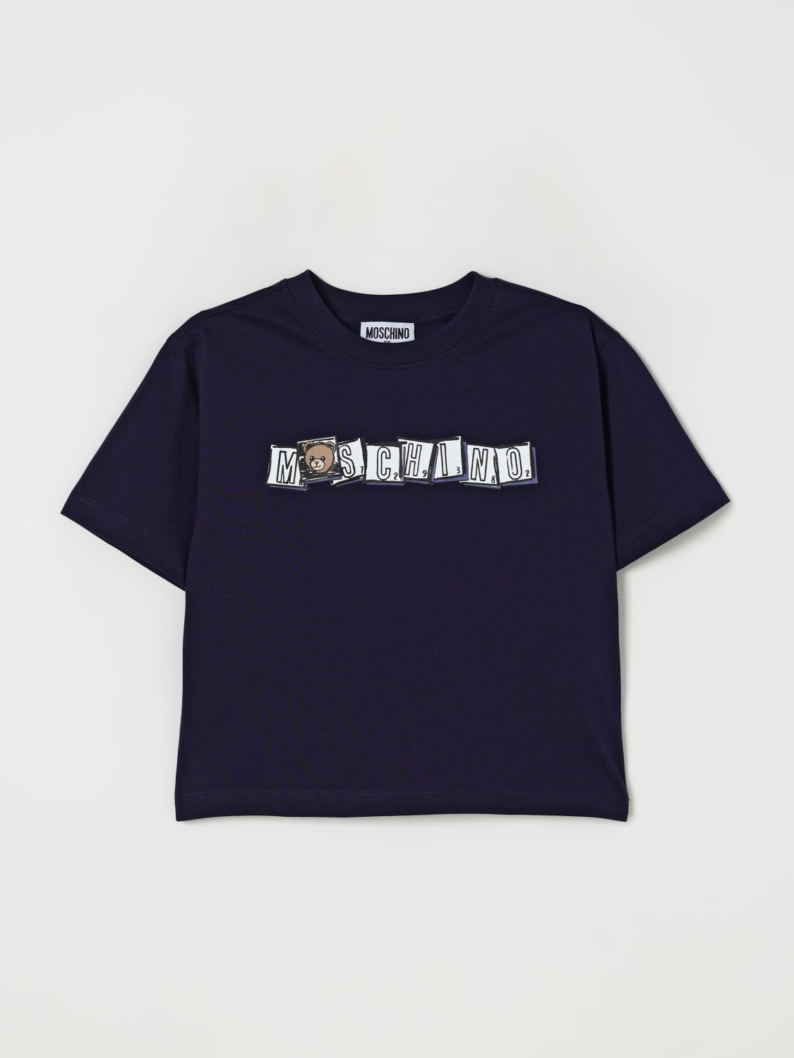 MOSCHINO T-SHIRT: T-shirt kids Moschino, Navy - Img 1