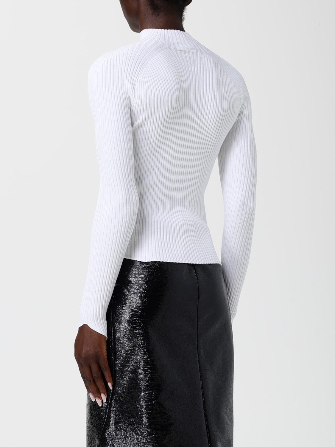 COURRÈGES JERSEY: Sudadera mujer CourrÈges, Blanco - Img 3