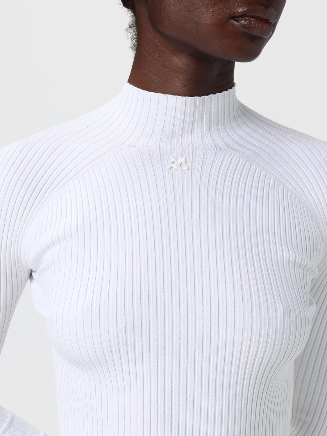 COURRÈGES JERSEY: Sudadera mujer CourrÈges, Blanco - Img 4